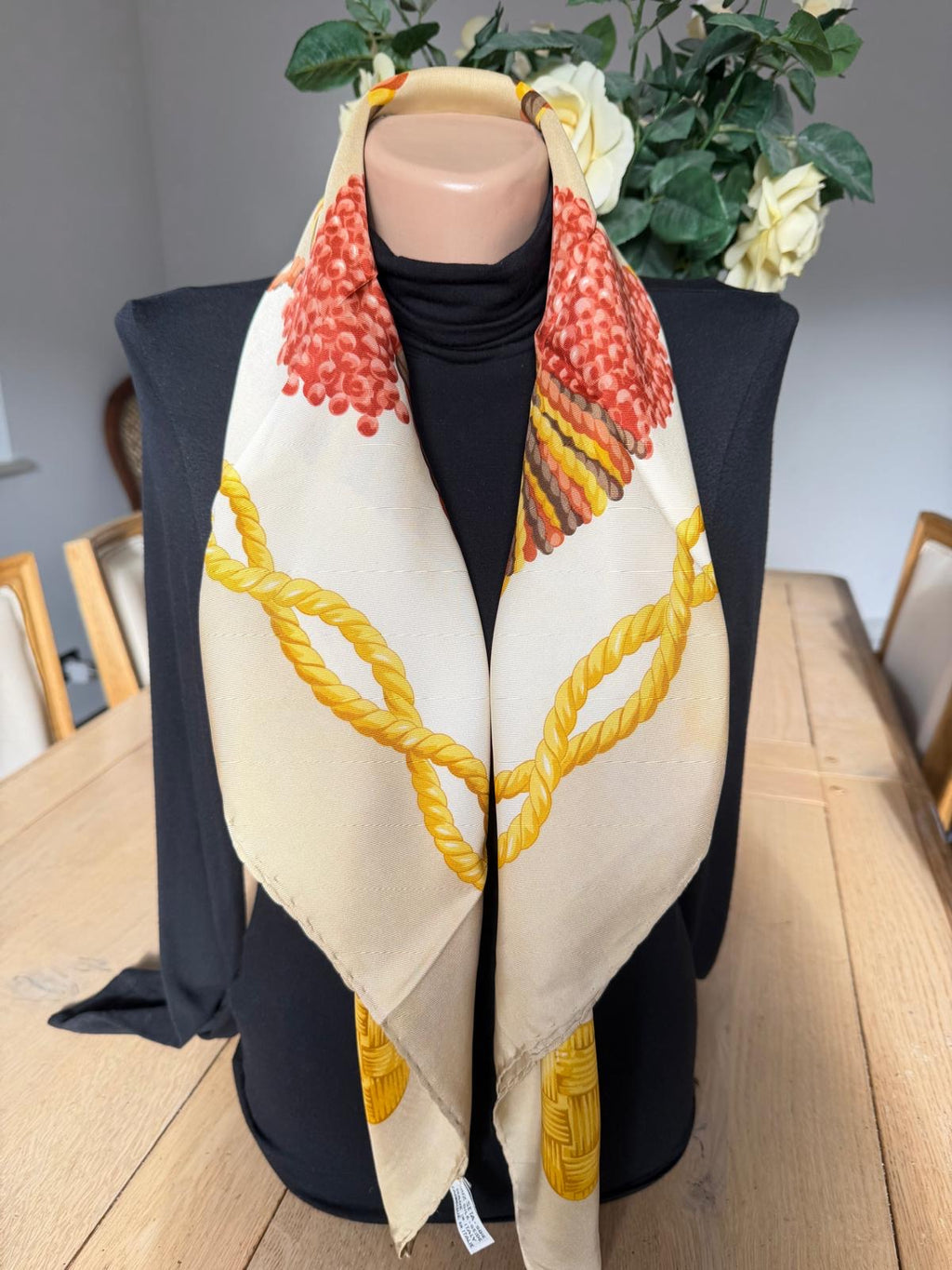 CELINE foulard carré schal scarf seide soie silk