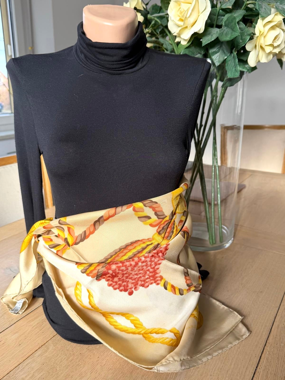 CELINE foulard carré schal scarf seide soie silk