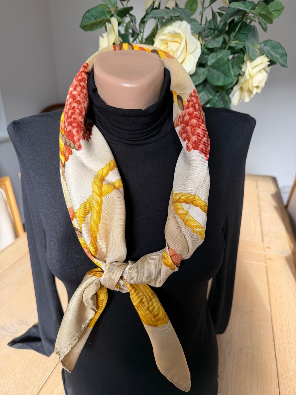 CELINE foulard carré schal scarf seide soie silk