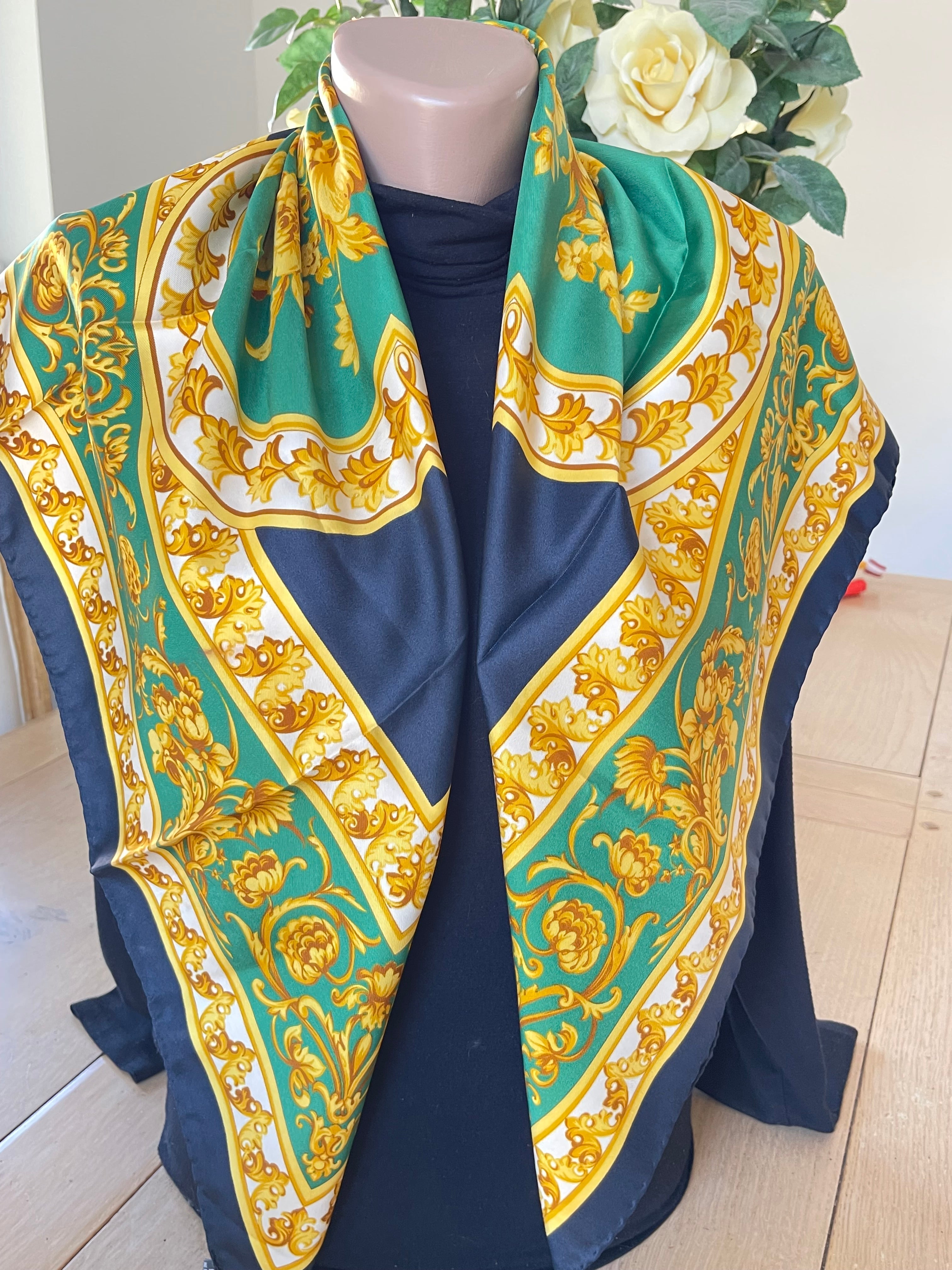 R DI RATTI foulard scarf schal sjaal seide soie silk
