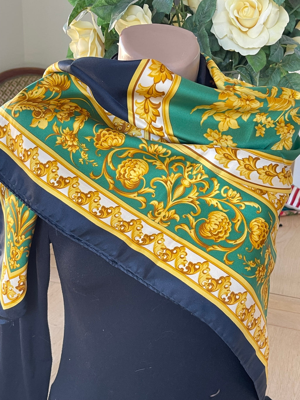 R DI RATTI foulard scarf schal sjaal seide soie silk