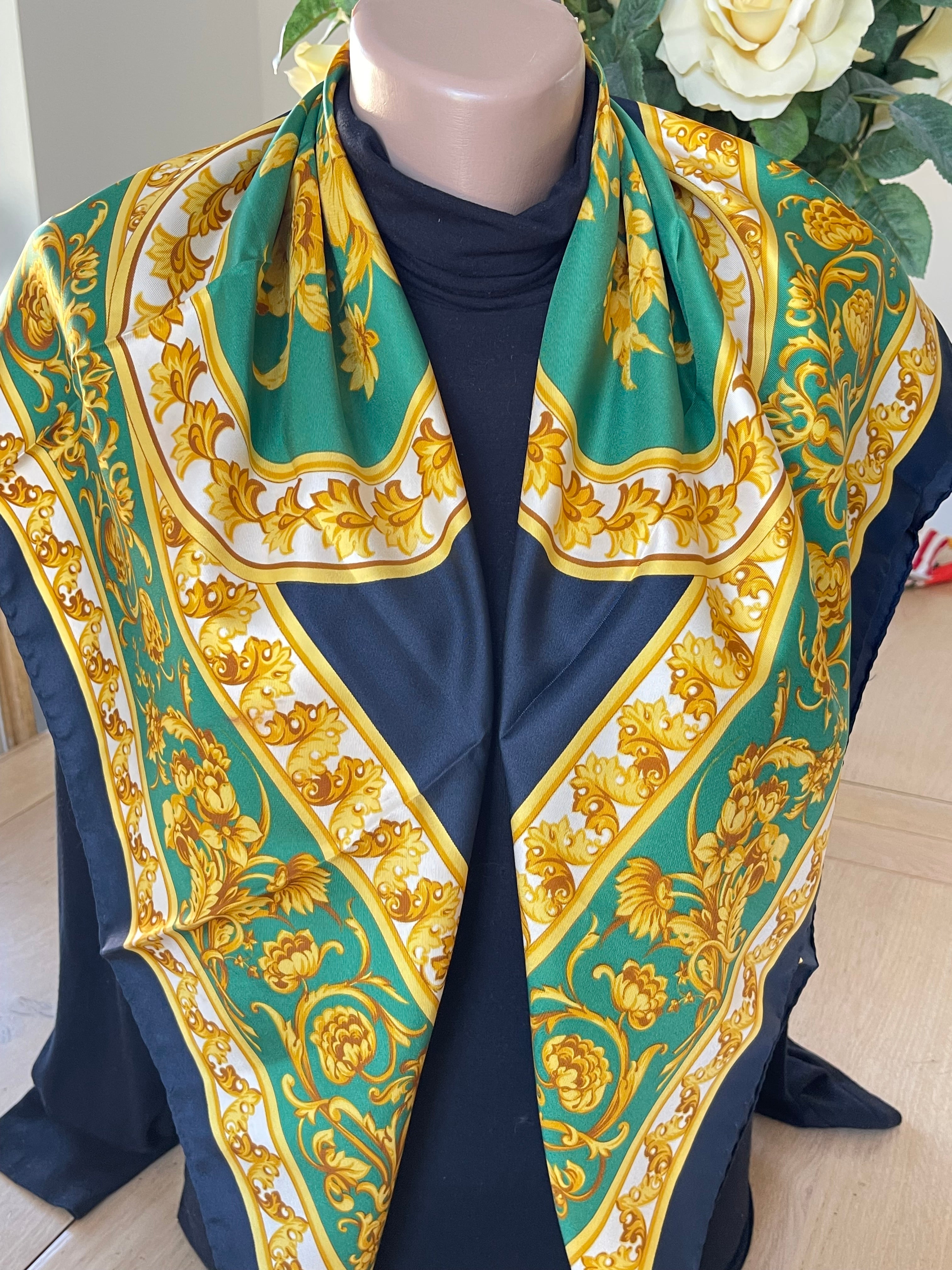 R DI RATTI foulard scarf schal sjaal seide soie silk