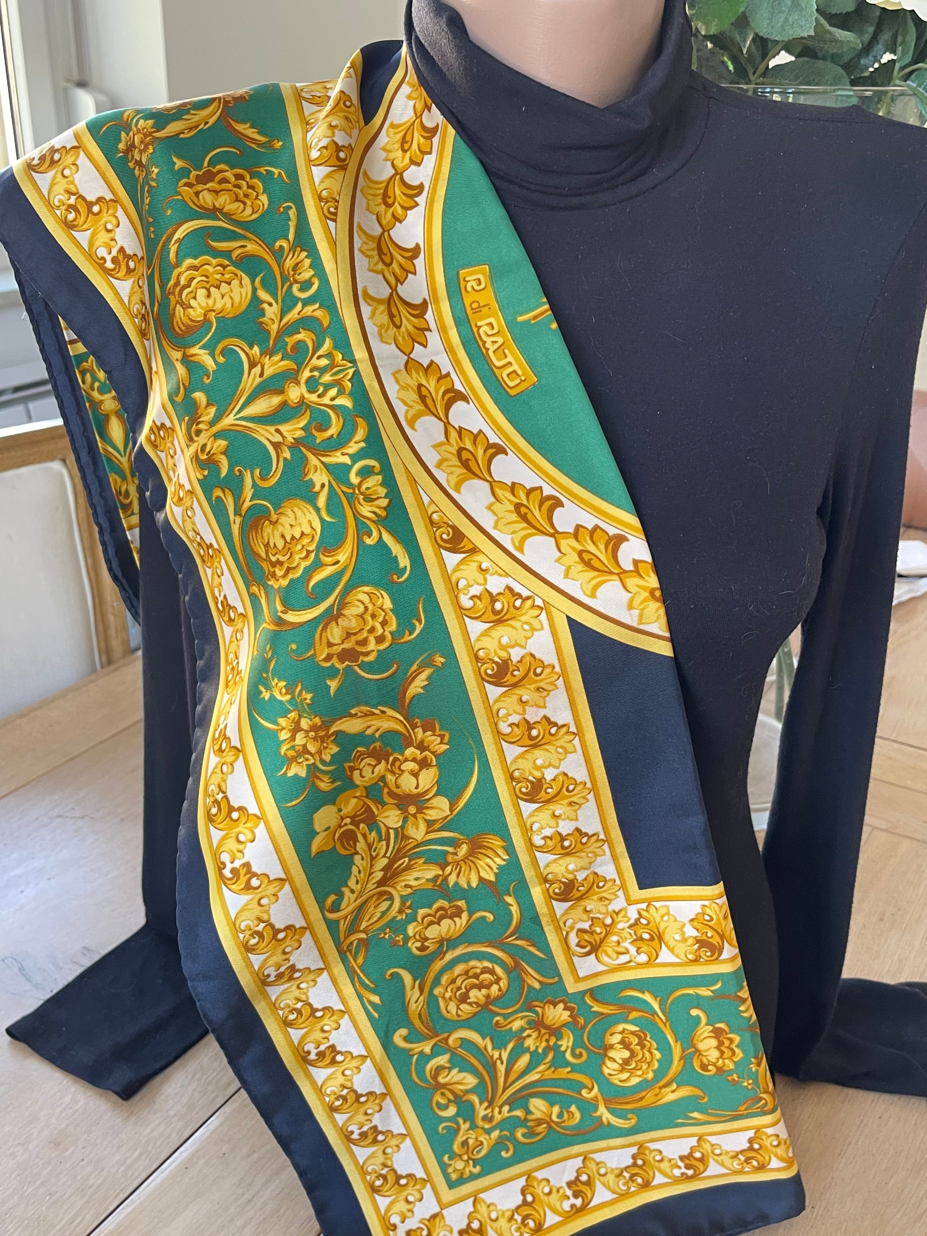 R DI RATTI foulard scarf schal sjaal seide soie silk