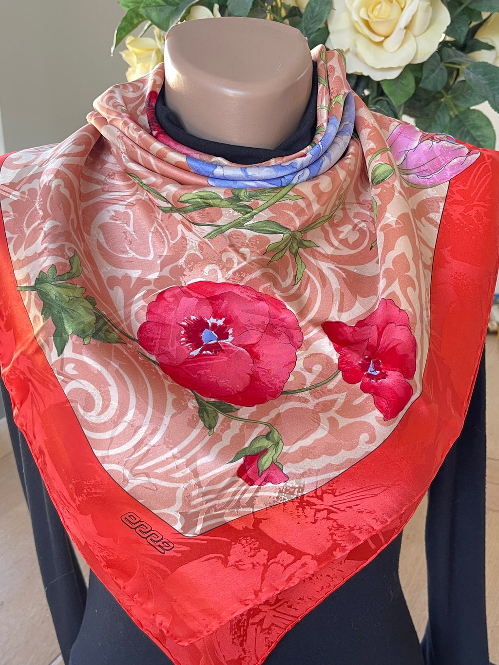 ERRE foulard schal scarf seide soie silk carré