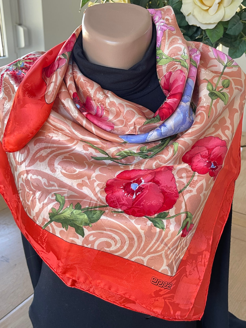 ERRE foulard schal scarf seide soie silk carré