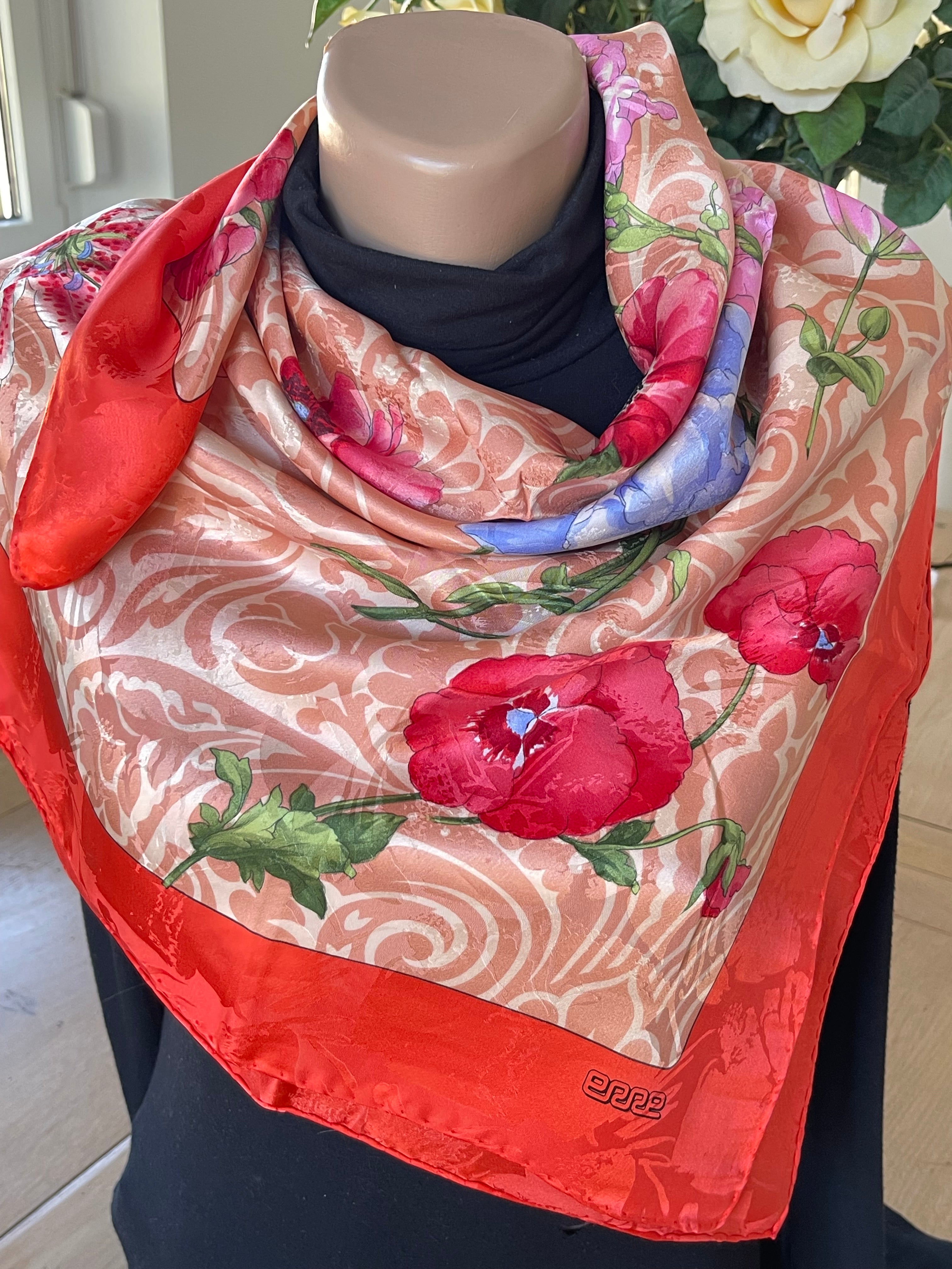 ERRE foulard schal scarf seide soie silk carré