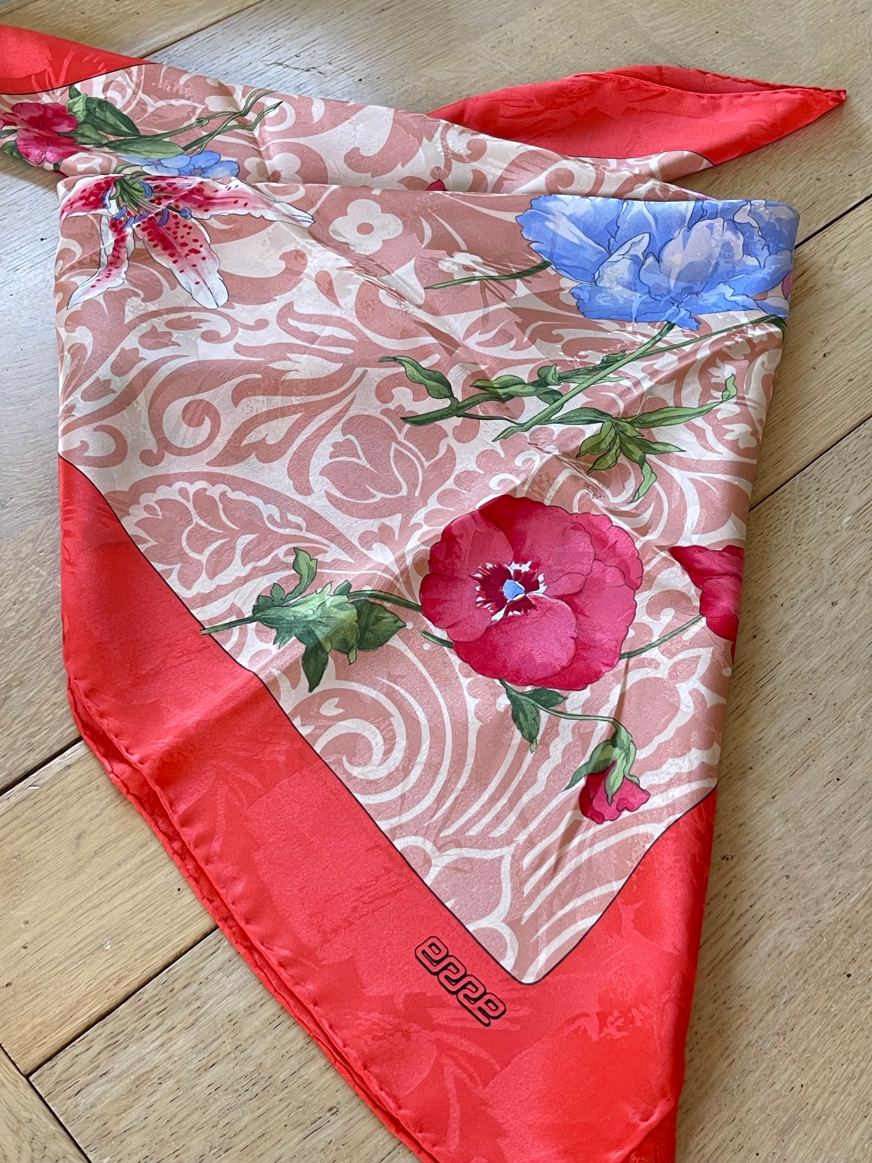 ERRE foulard schal scarf seide soie silk carré