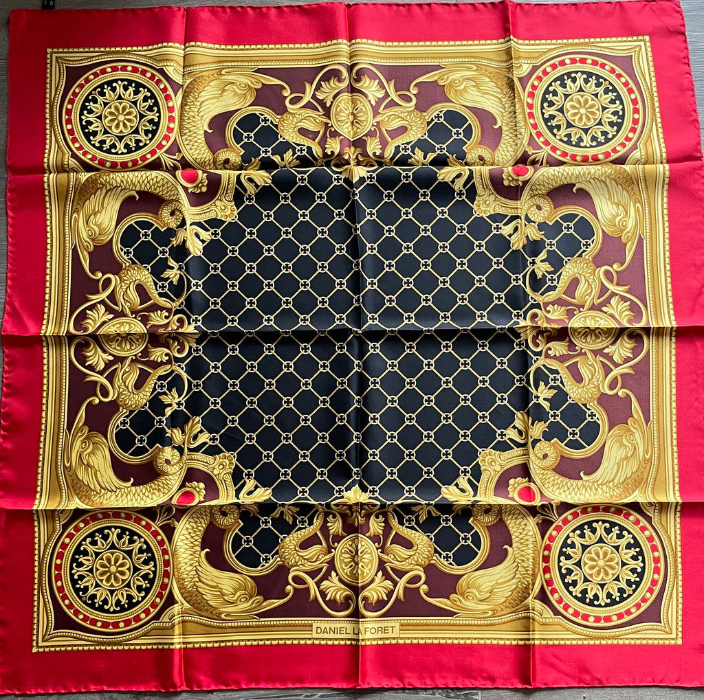 DANIEL LA FORET foulard schal scarf seide soie silk