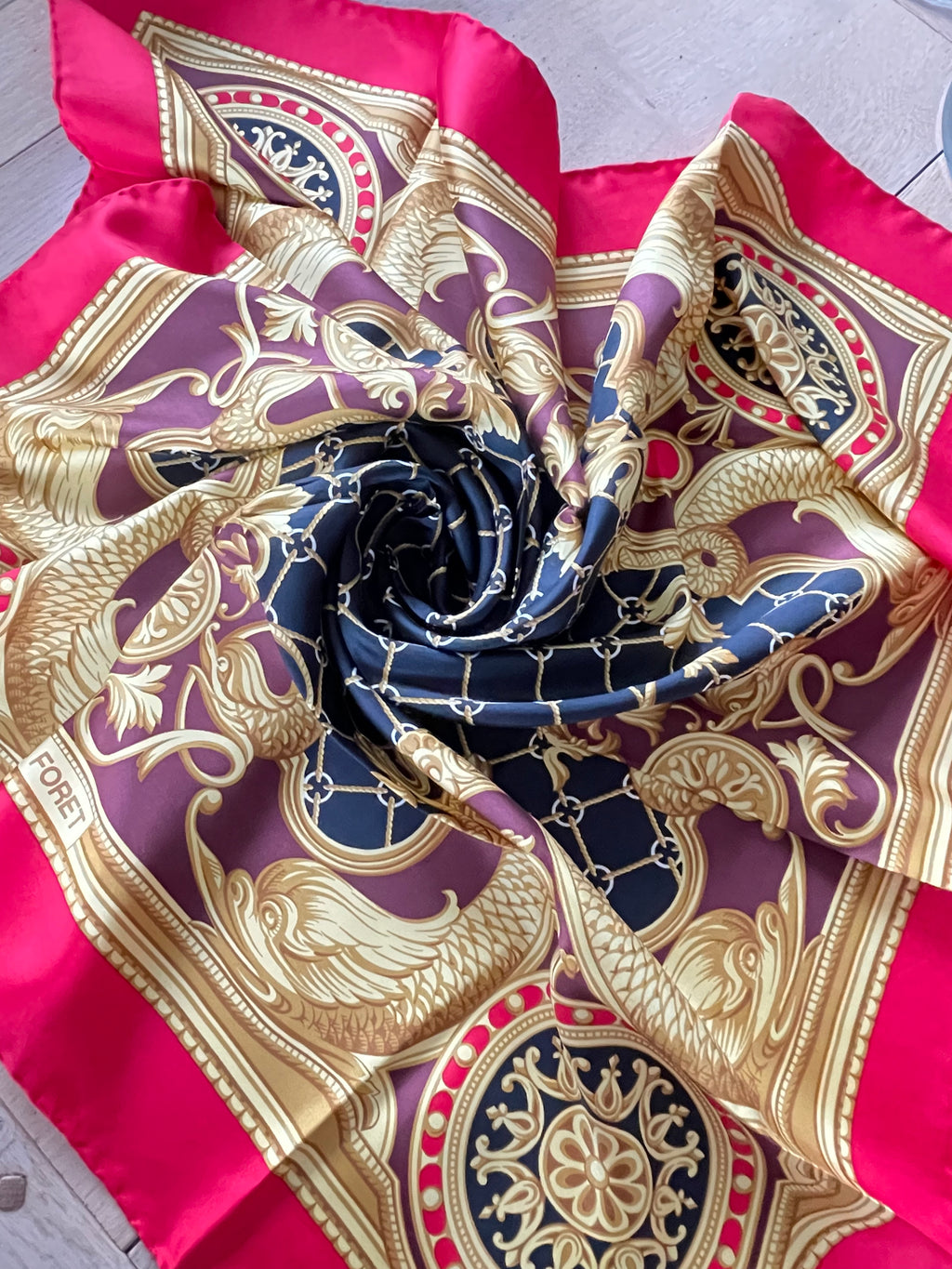 DANIEL LA FORET foulard schal scarf seide soie silk