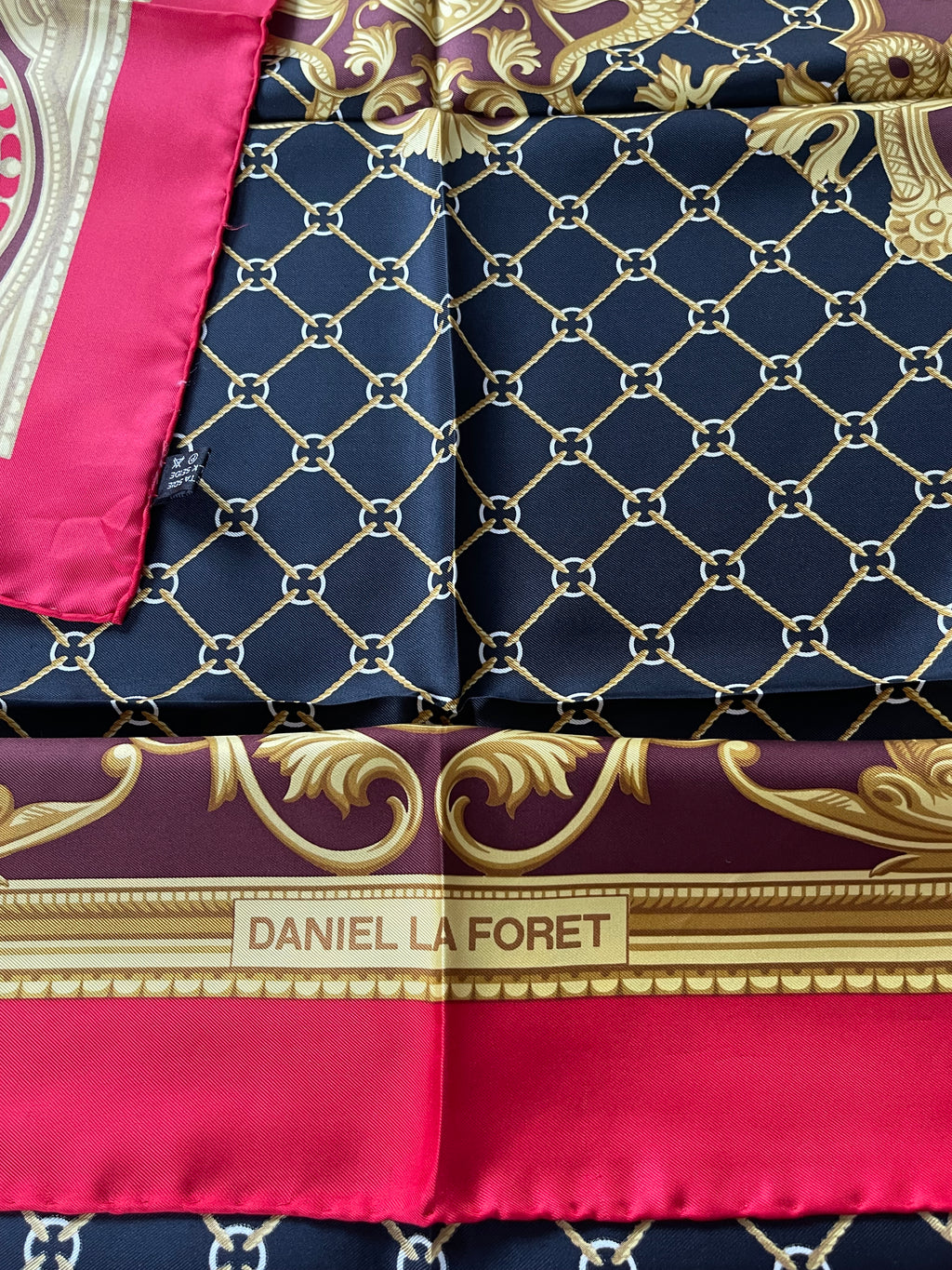 DANIEL LA FORET foulard schal scarf seide soie silk