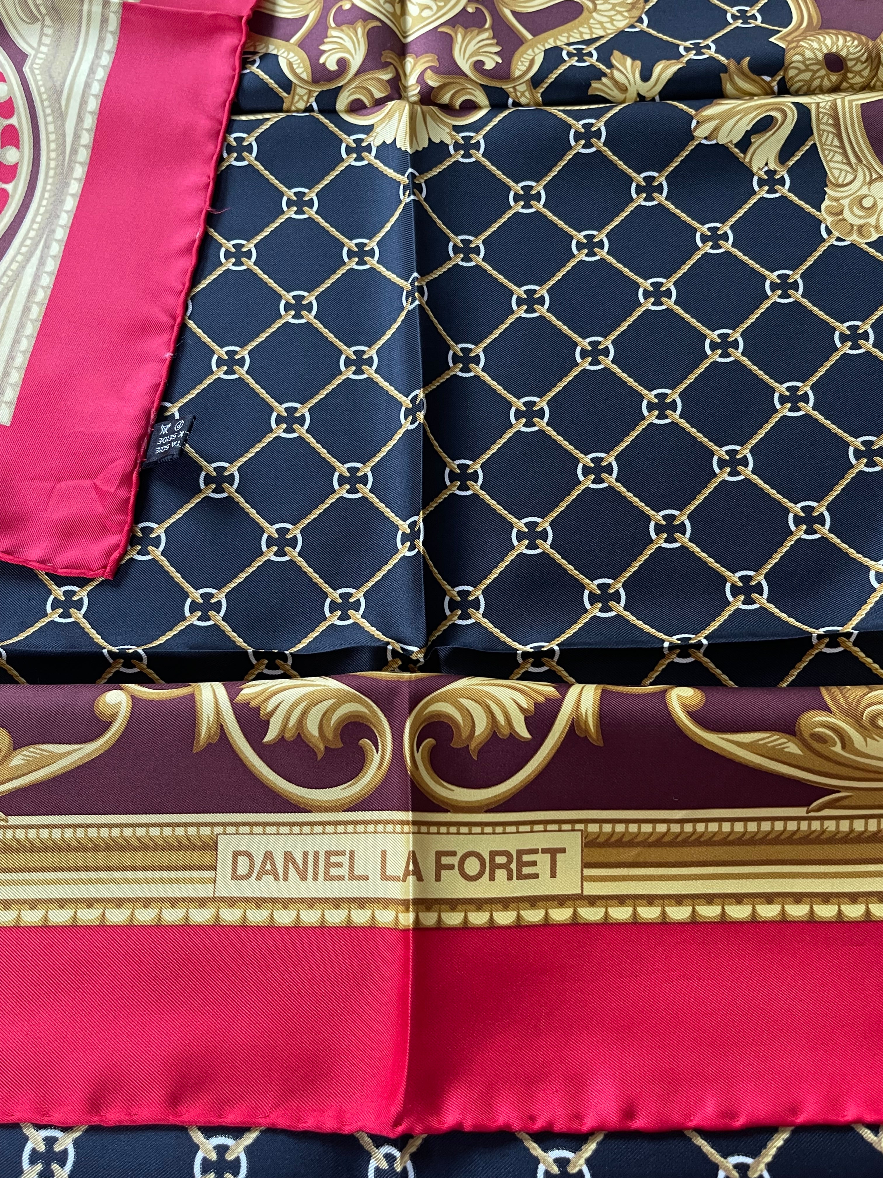 DANIEL LA FORET foulard schal scarf seide soie silk