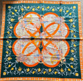 Foulard scarf carré schal sjaal hand rolled neuf