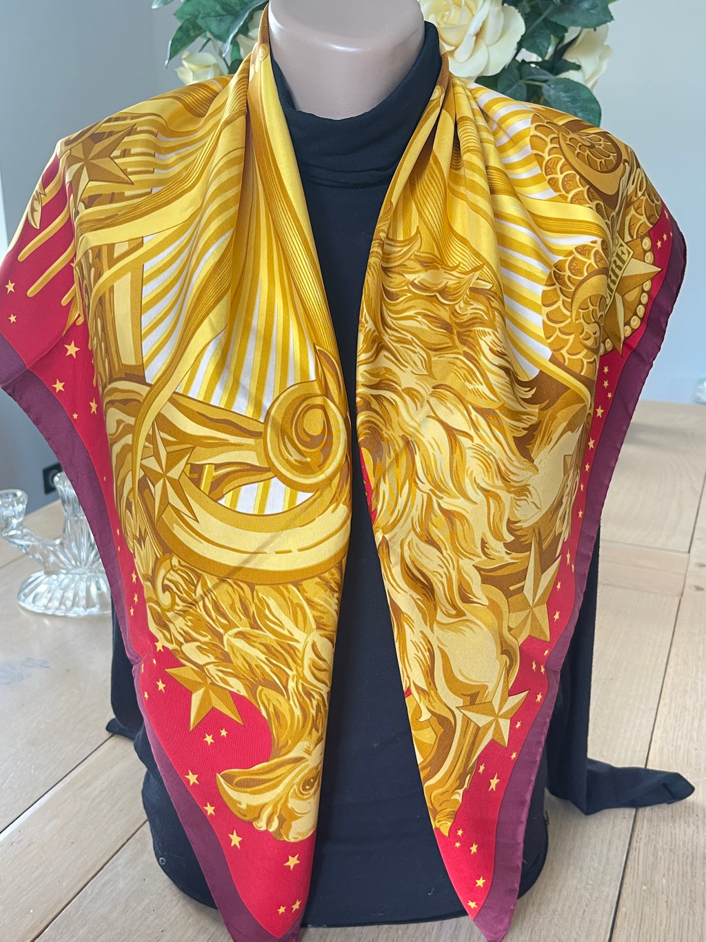 Gianfranco Ferre carré foulard scarf schal sjaal seide silk soie