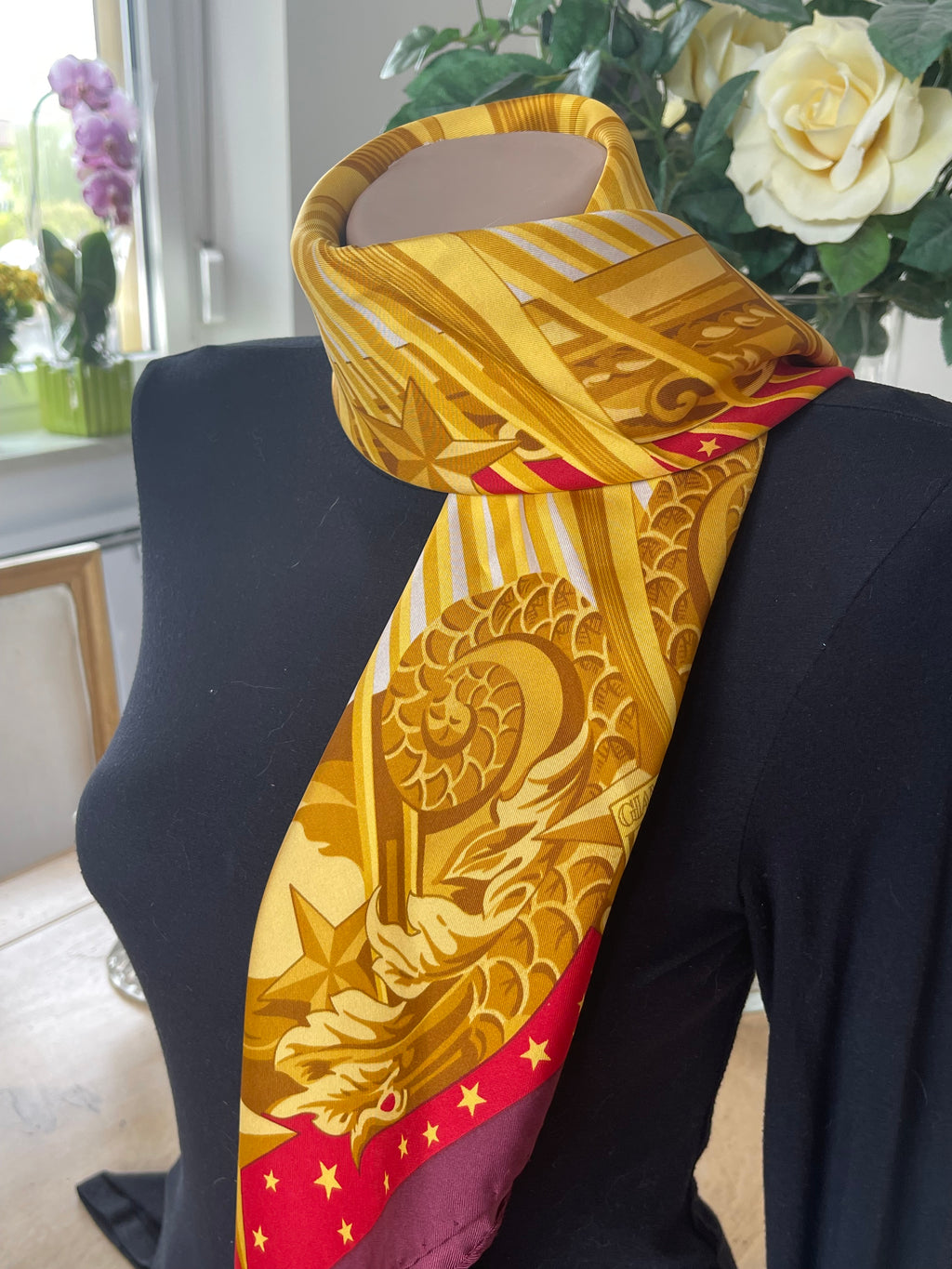 Gianfranco Ferre carré foulard scarf schal sjaal seide silk soie