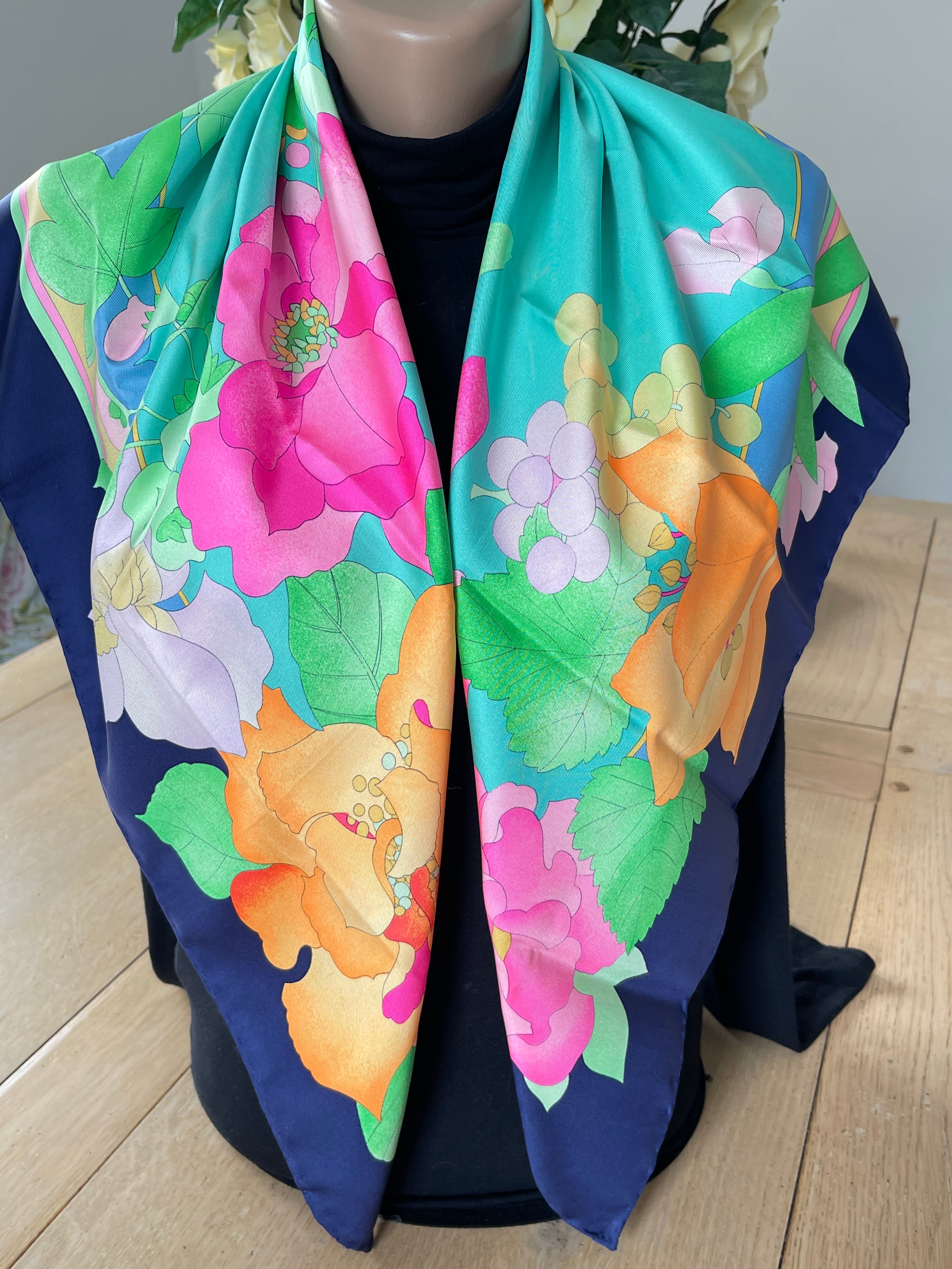 LEONARD foulard carré scarf schal seide silk soie