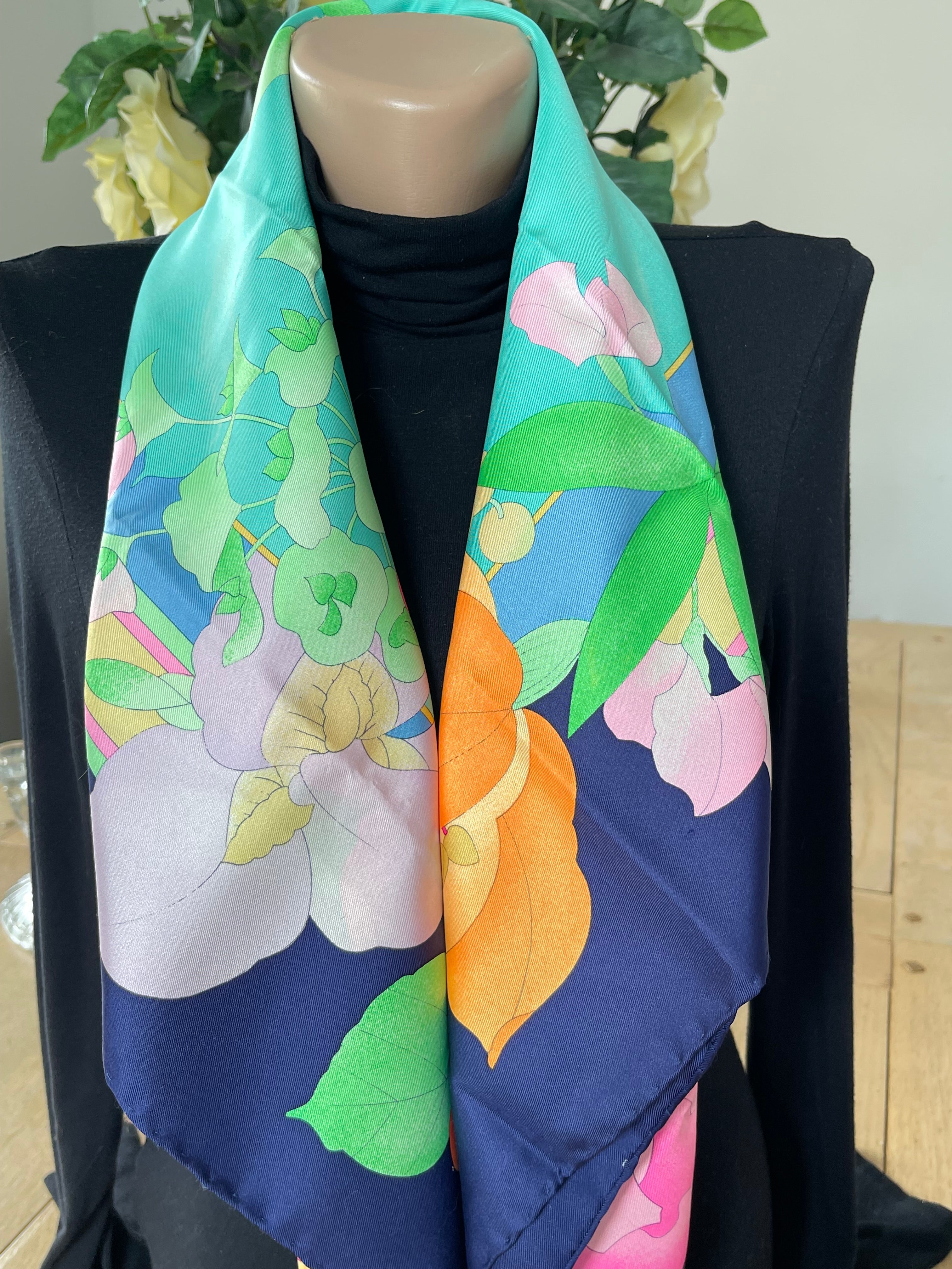 LEONARD foulard carré scarf schal seide silk soie