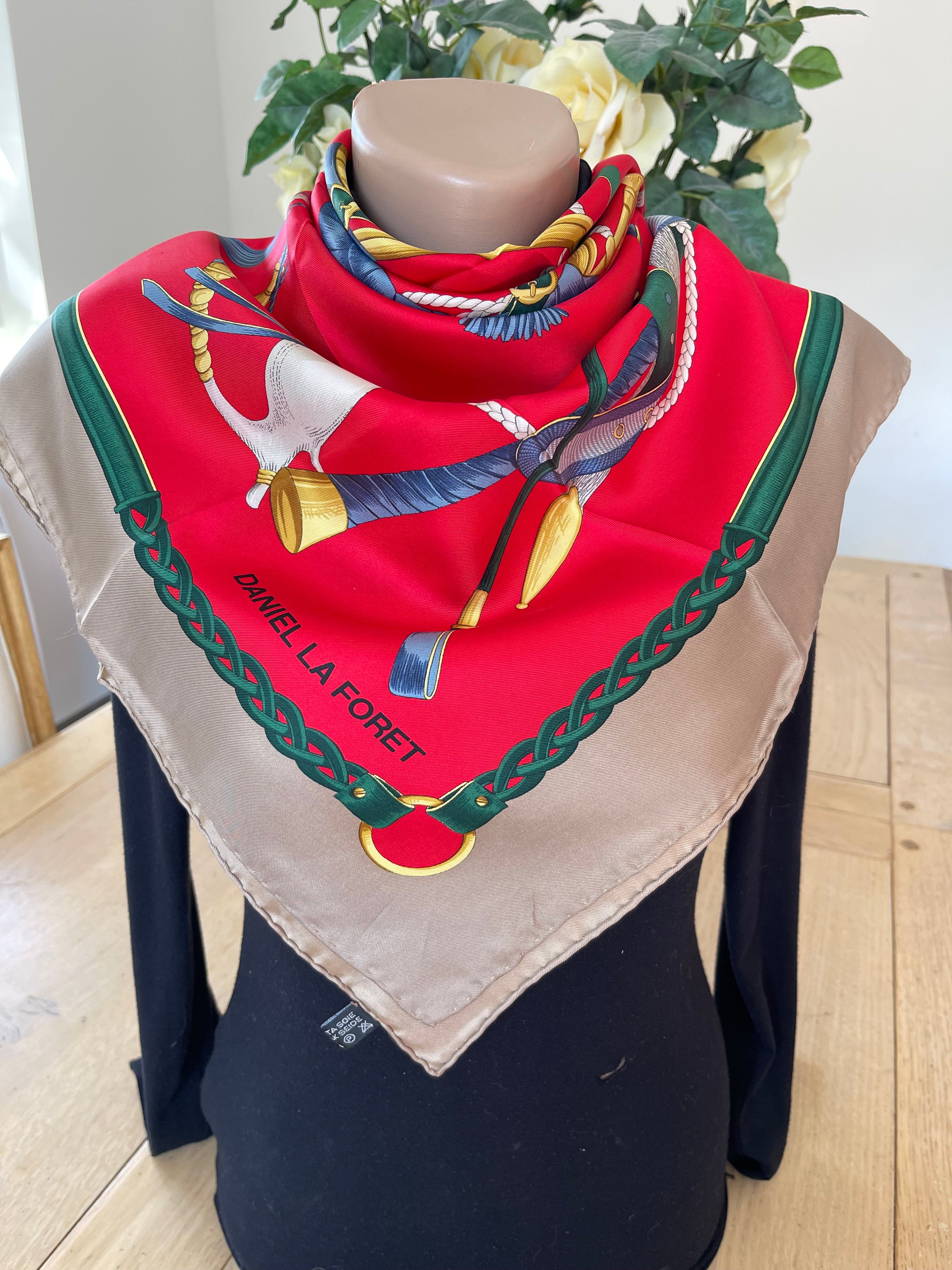 La Daniel Foret carré foulard schal sjaal seide soie silk
