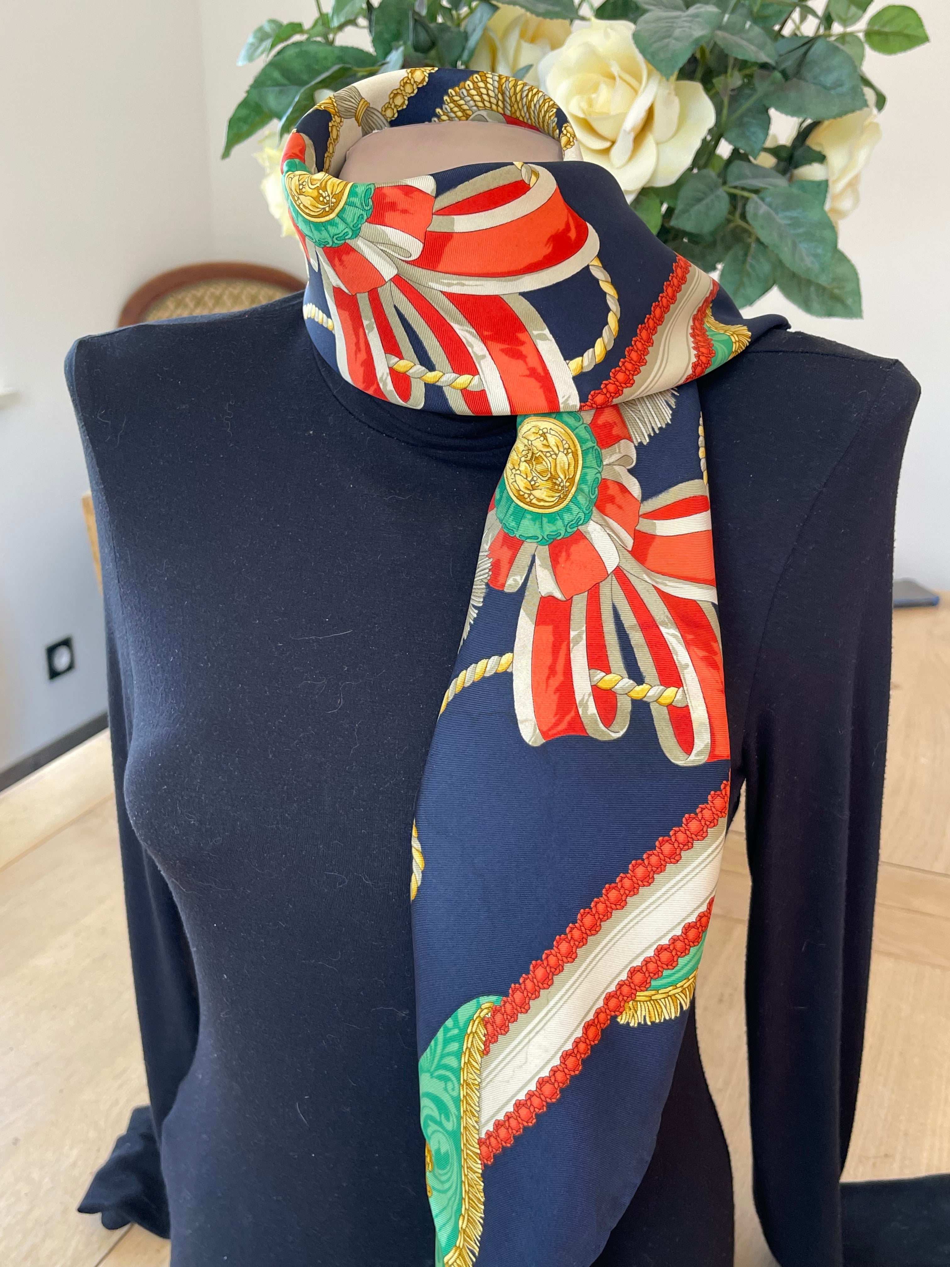 R DI RATTI foulard carré schal sjaal seide soie silk