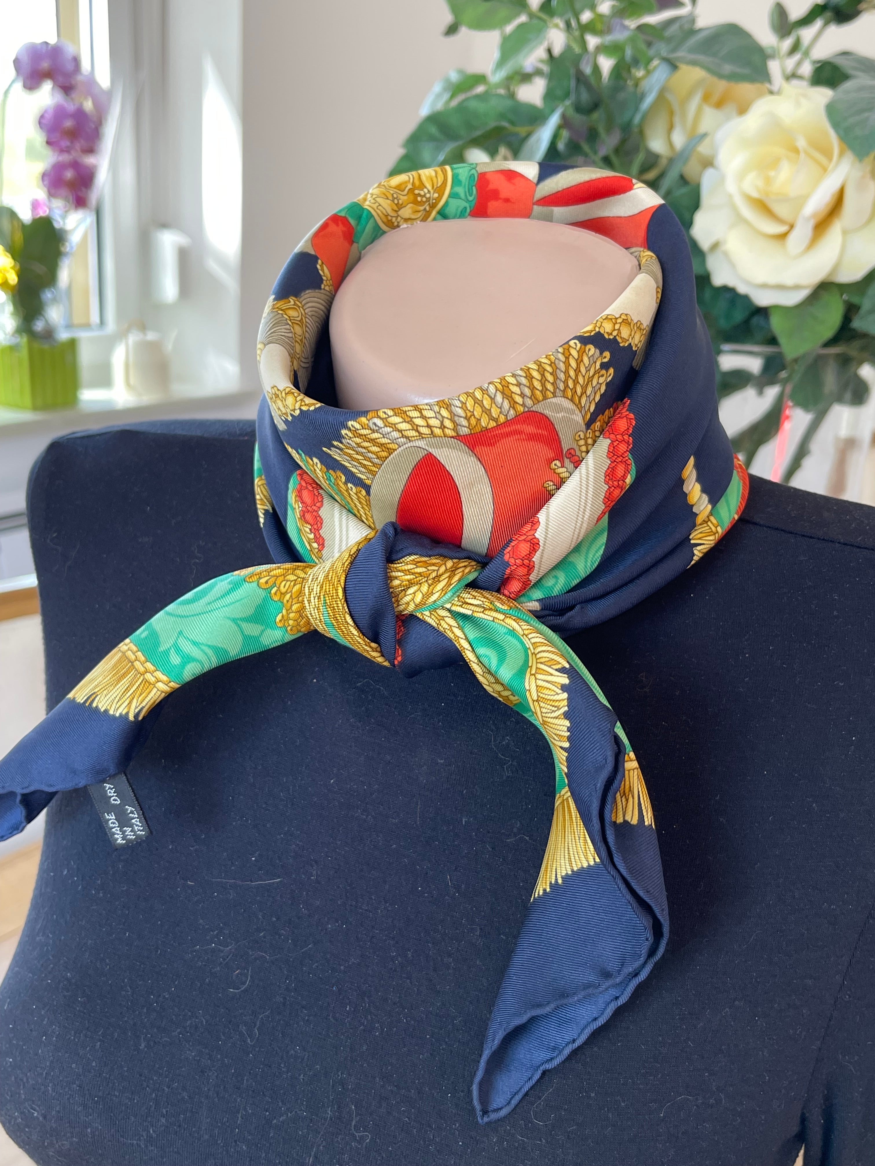 R DI RATTI foulard carré schal sjaal seide soie silk