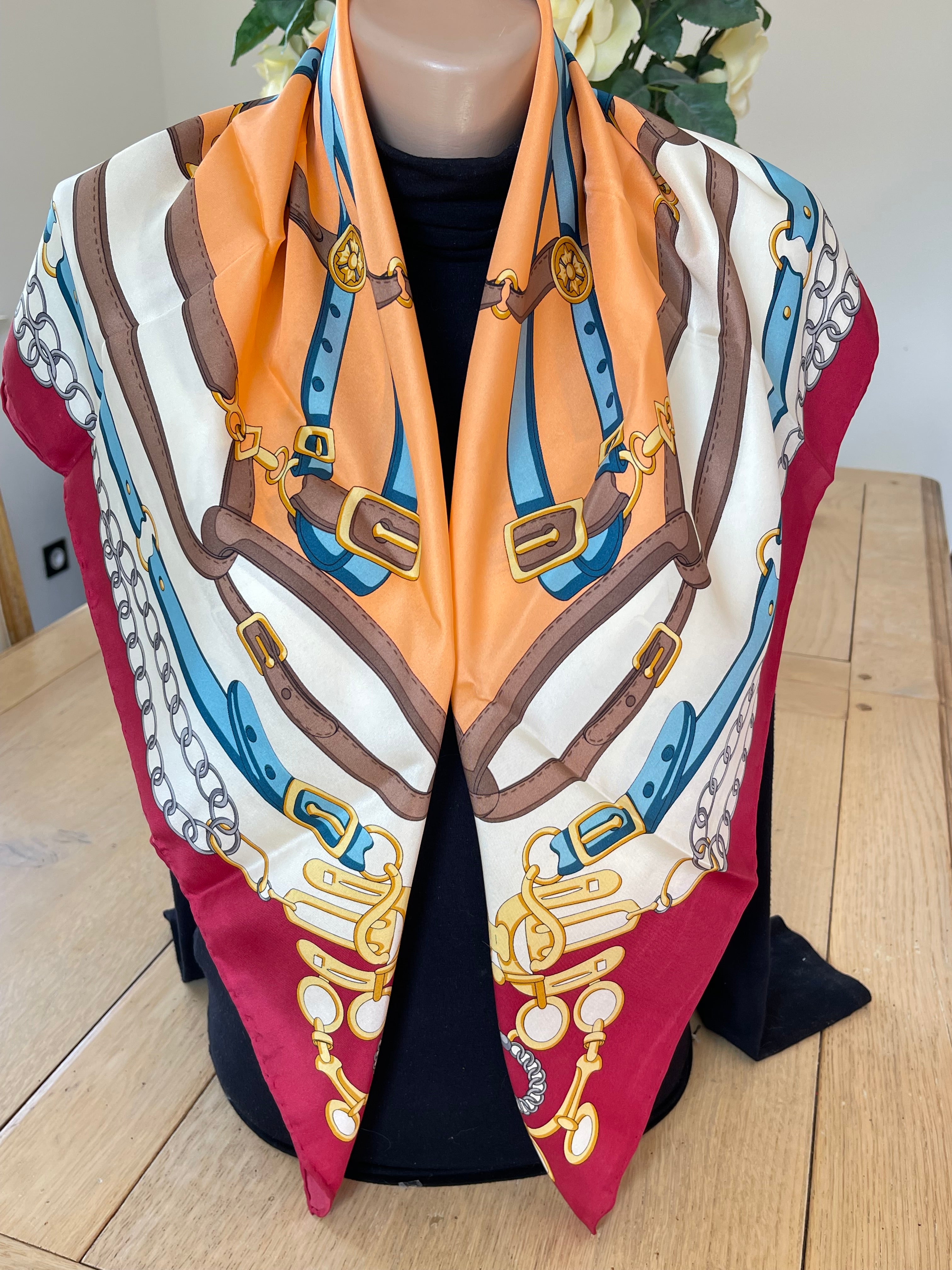 Joop! Foulard carré scarf seide soie silk