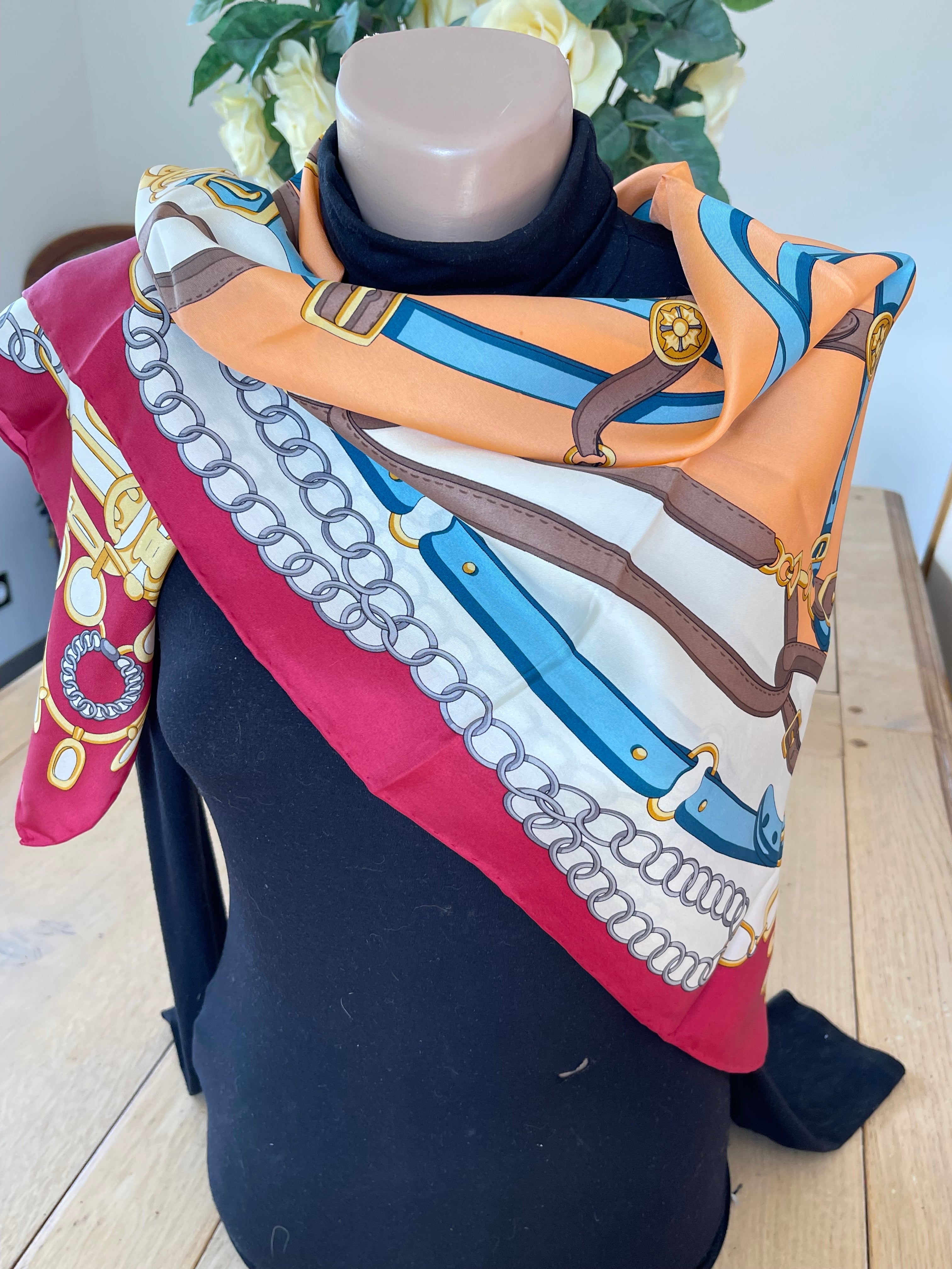 Joop! Foulard carré scarf seide soie silk