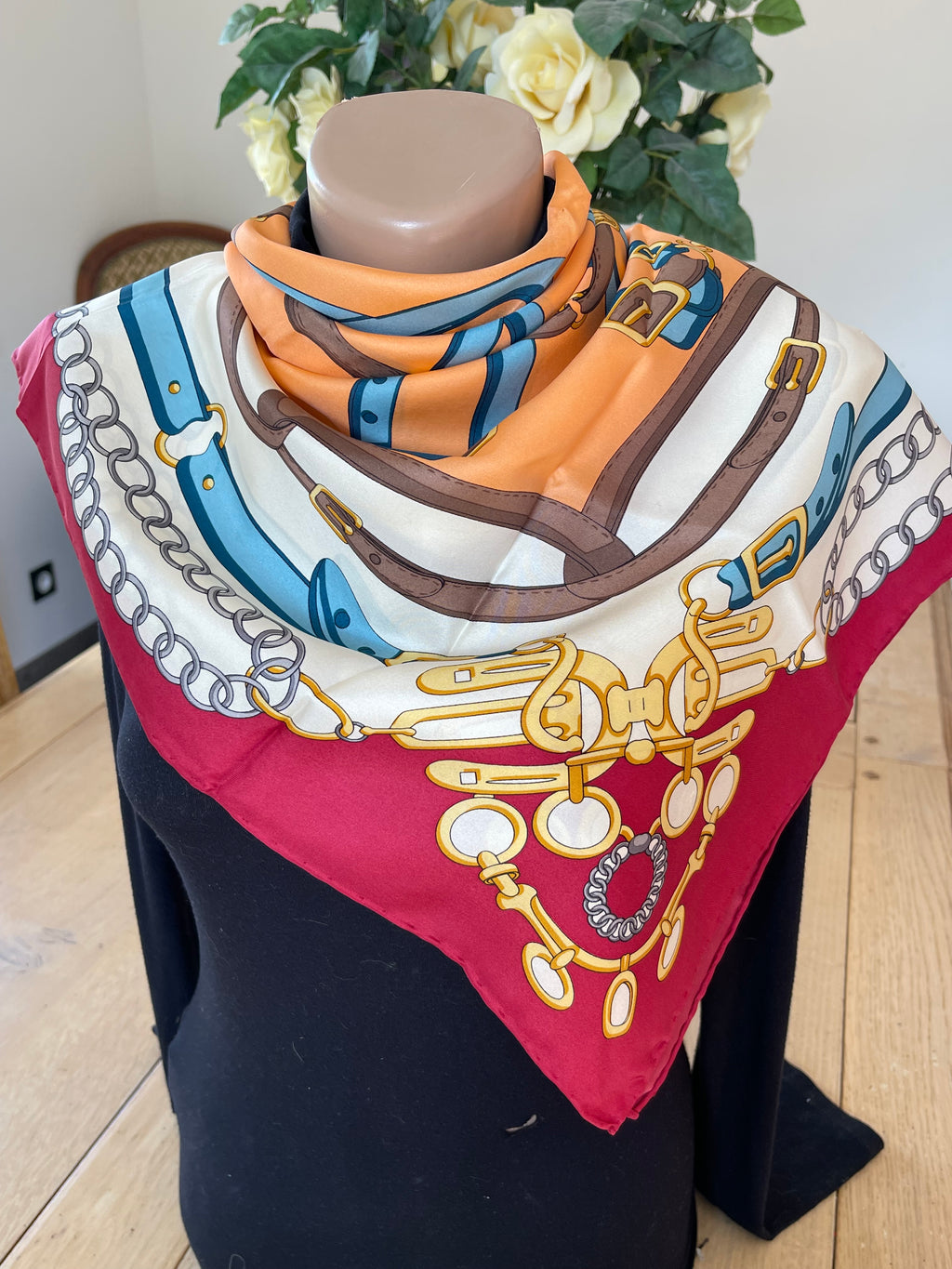 Joop! Foulard carré scarf seide soie silk