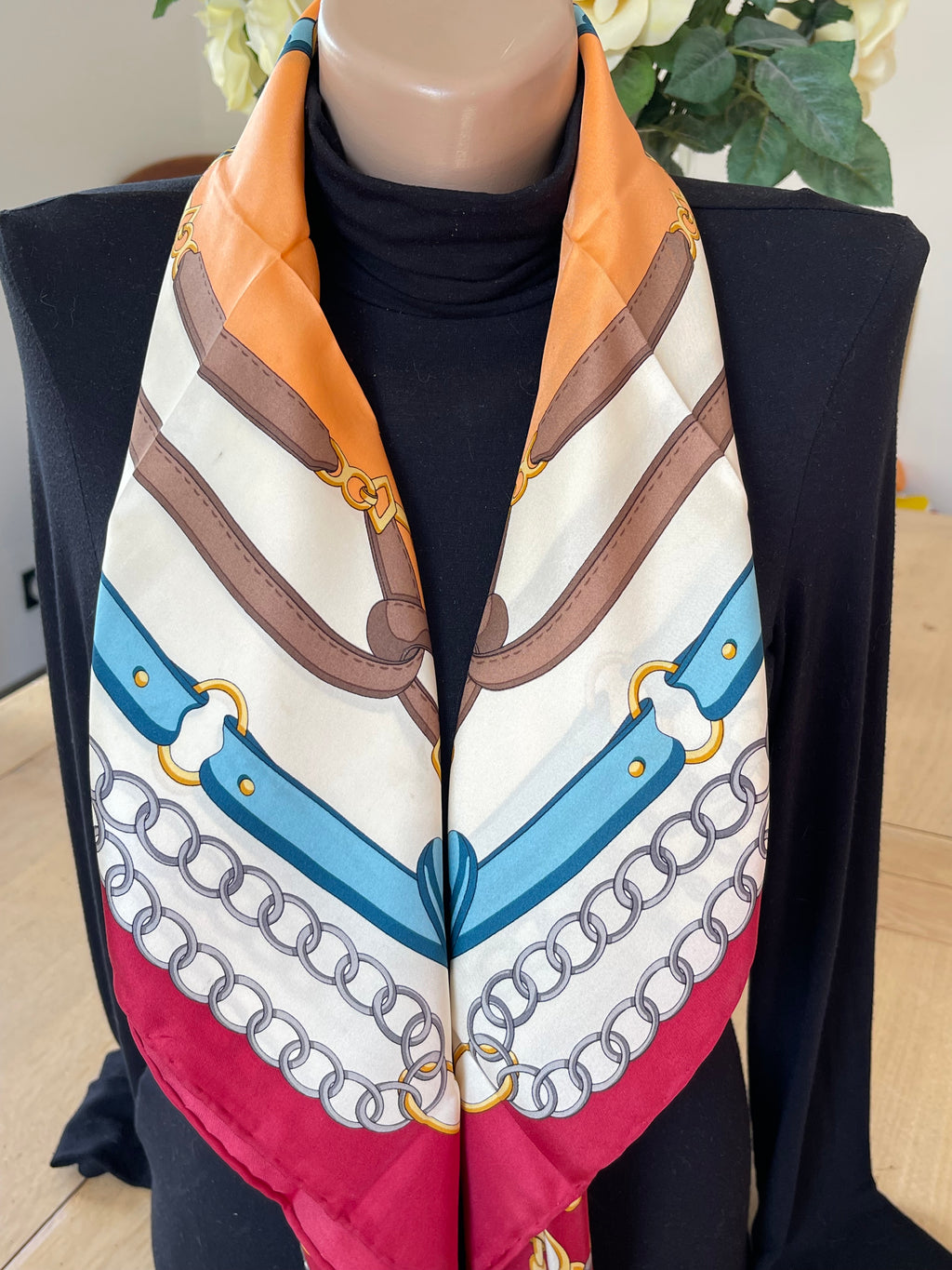 Joop! Foulard carré scarf seide soie silk
