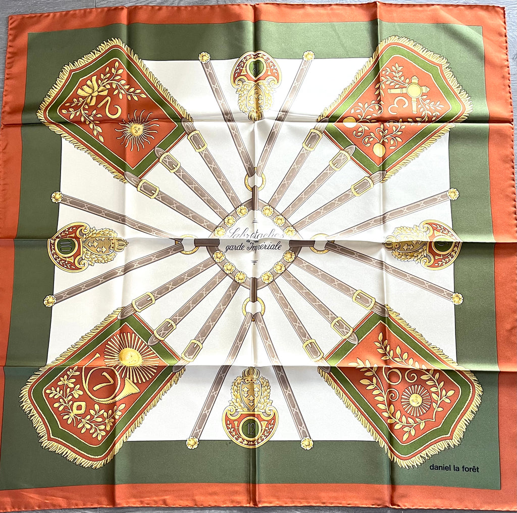 Daniel La Foret foulard scarf schal sjaal seide soie silk