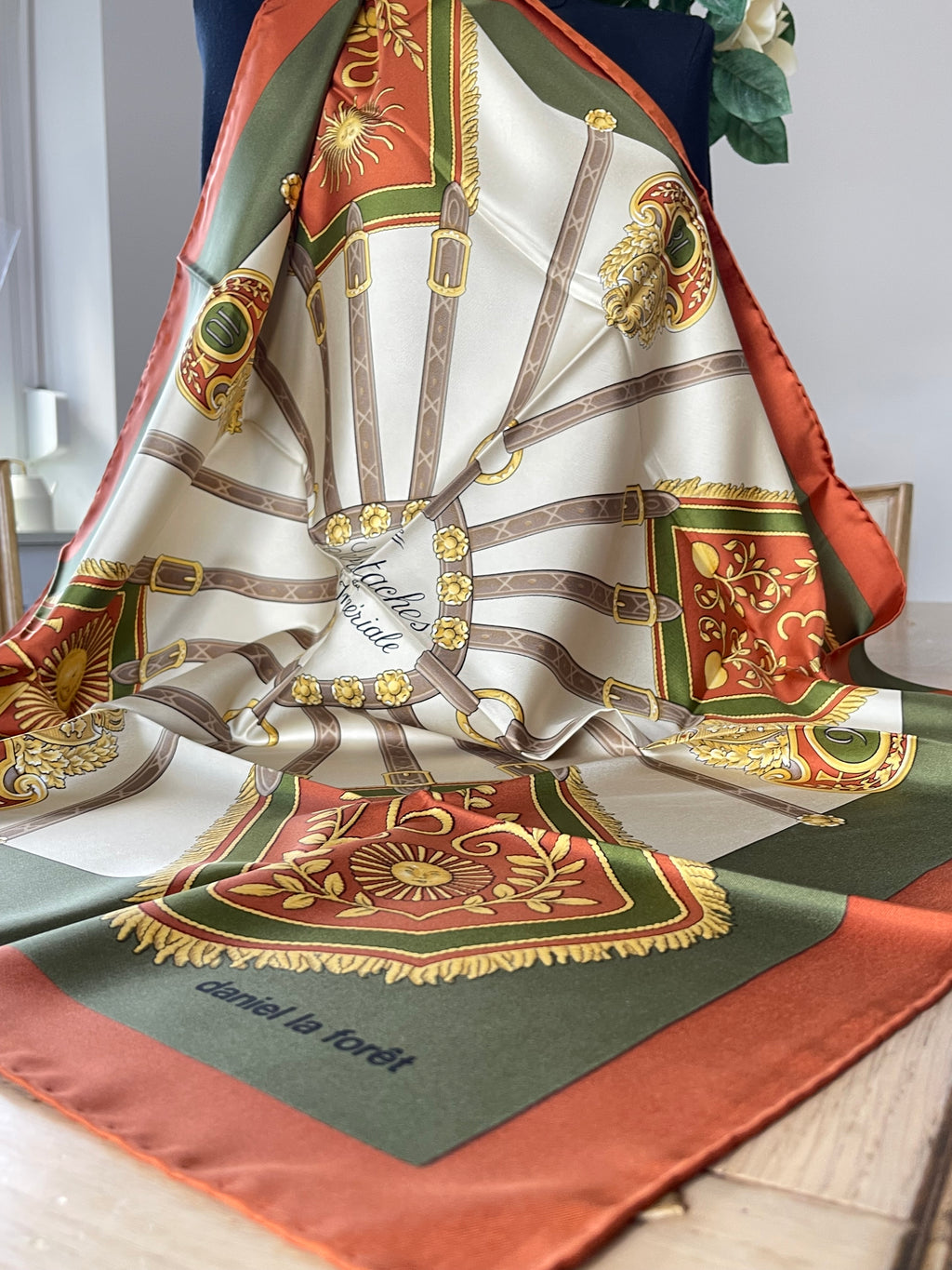 Daniel La Foret foulard scarf schal sjaal seide soie silk