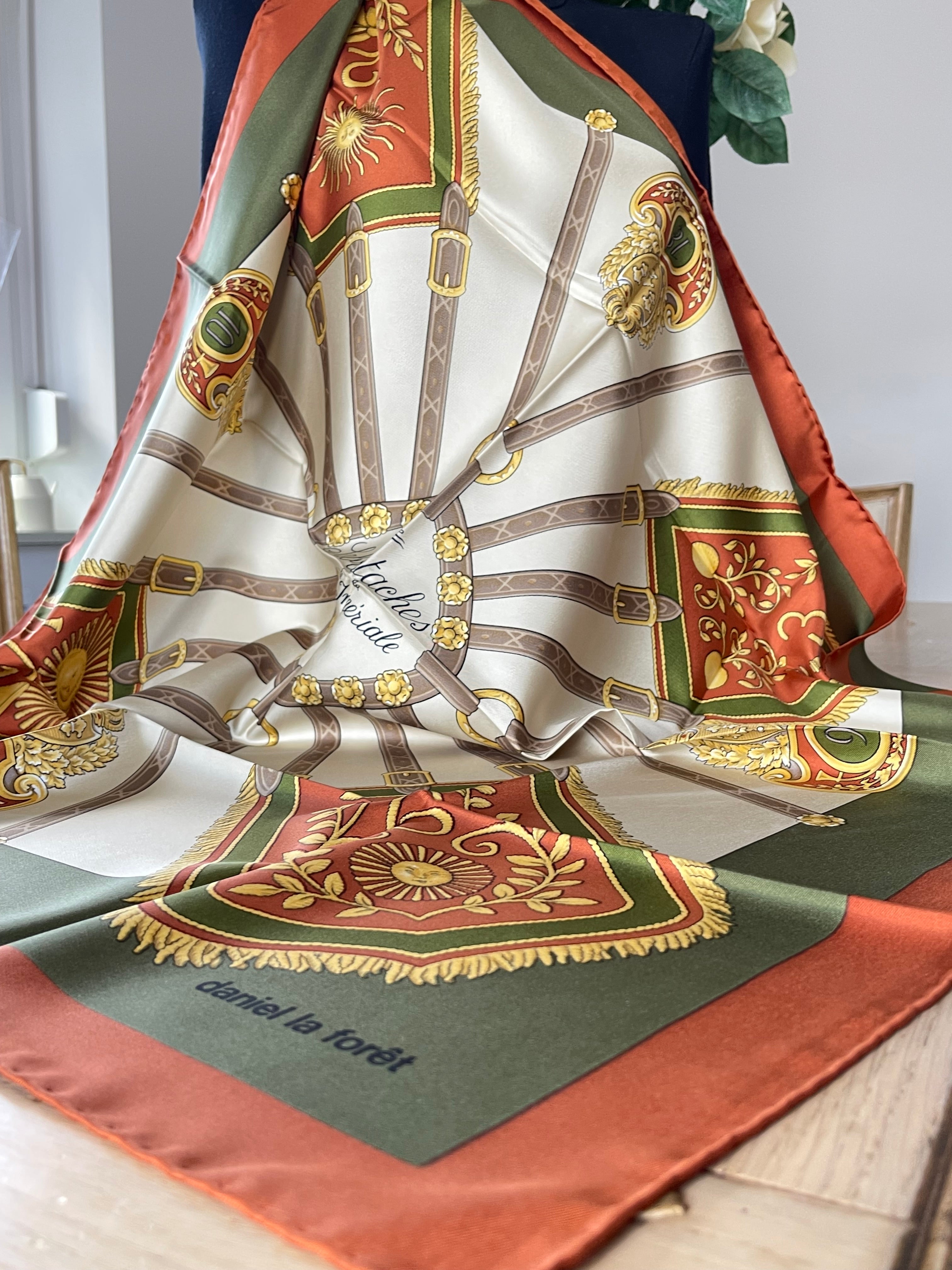 Daniel La Foret foulard scarf schal sjaal seide soie silk
