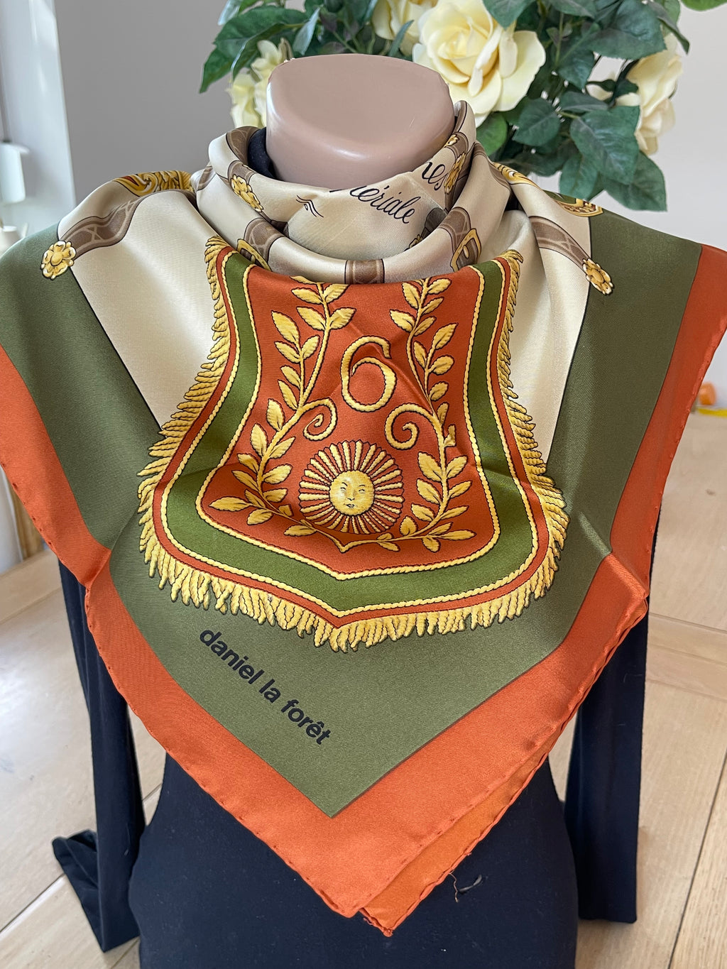 Daniel La Foret foulard scarf schal sjaal seide soie silk