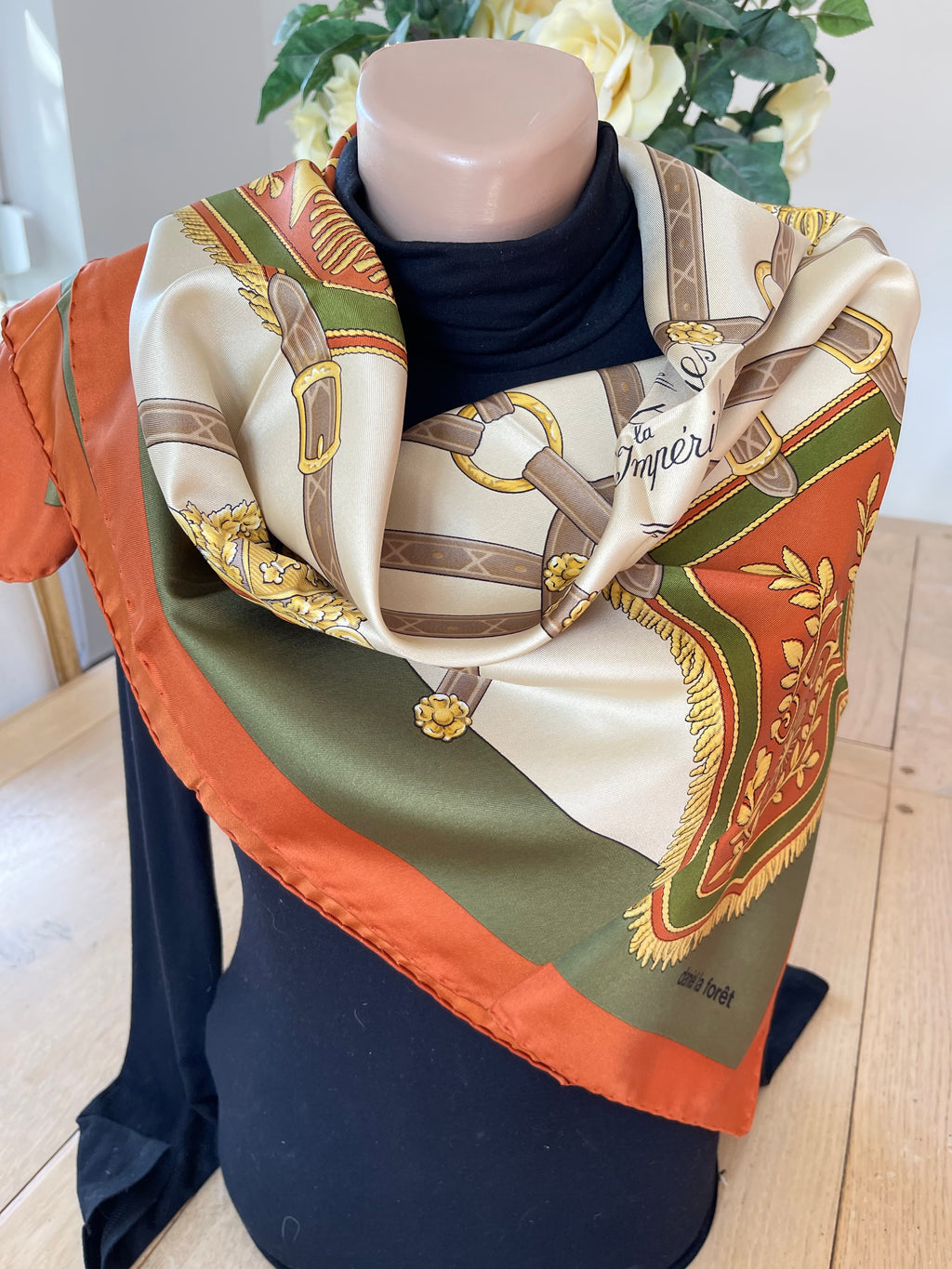 Daniel La Foret foulard scarf schal sjaal seide soie silk