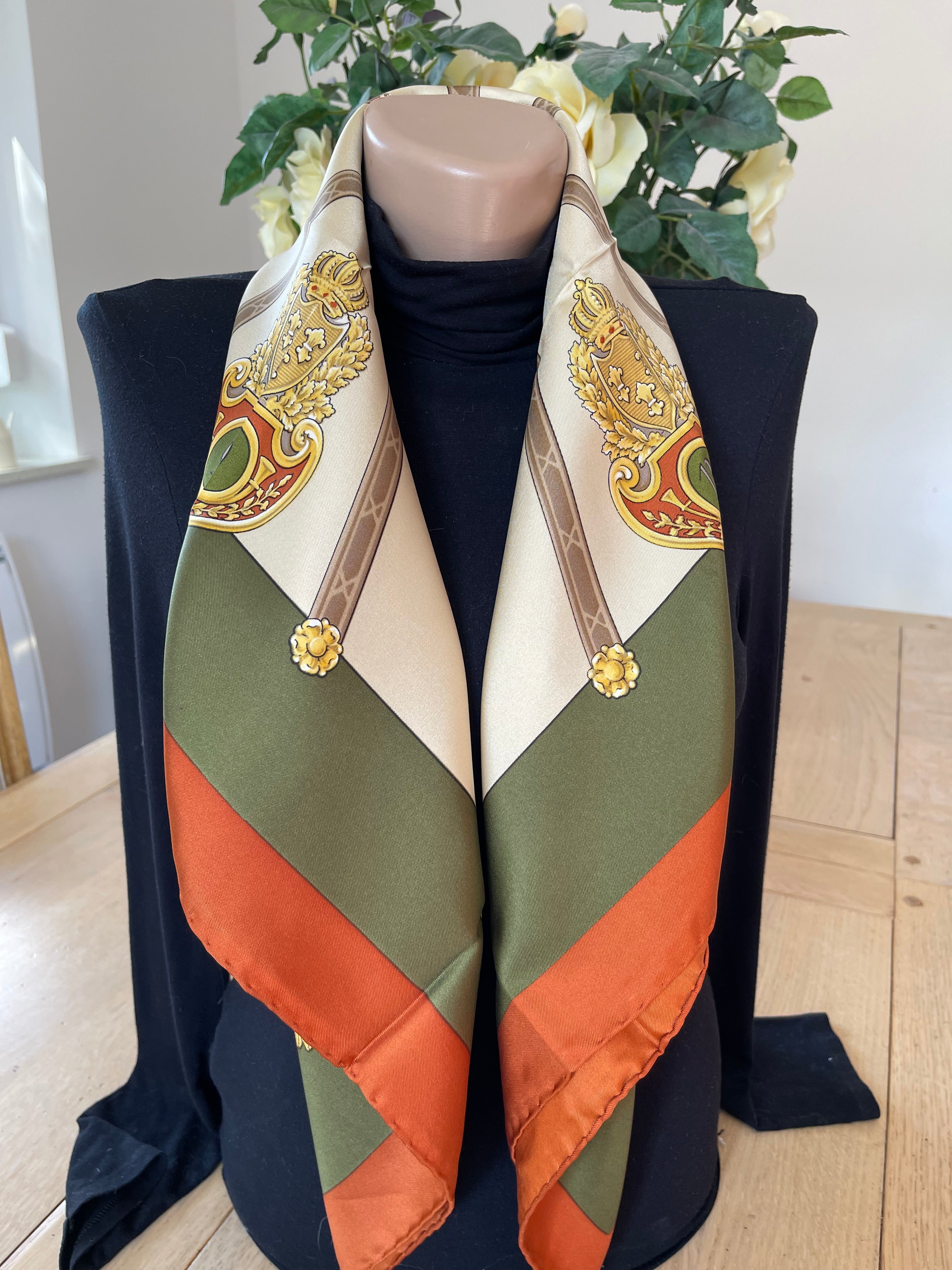Daniel La Foret foulard scarf schal sjaal seide soie silk