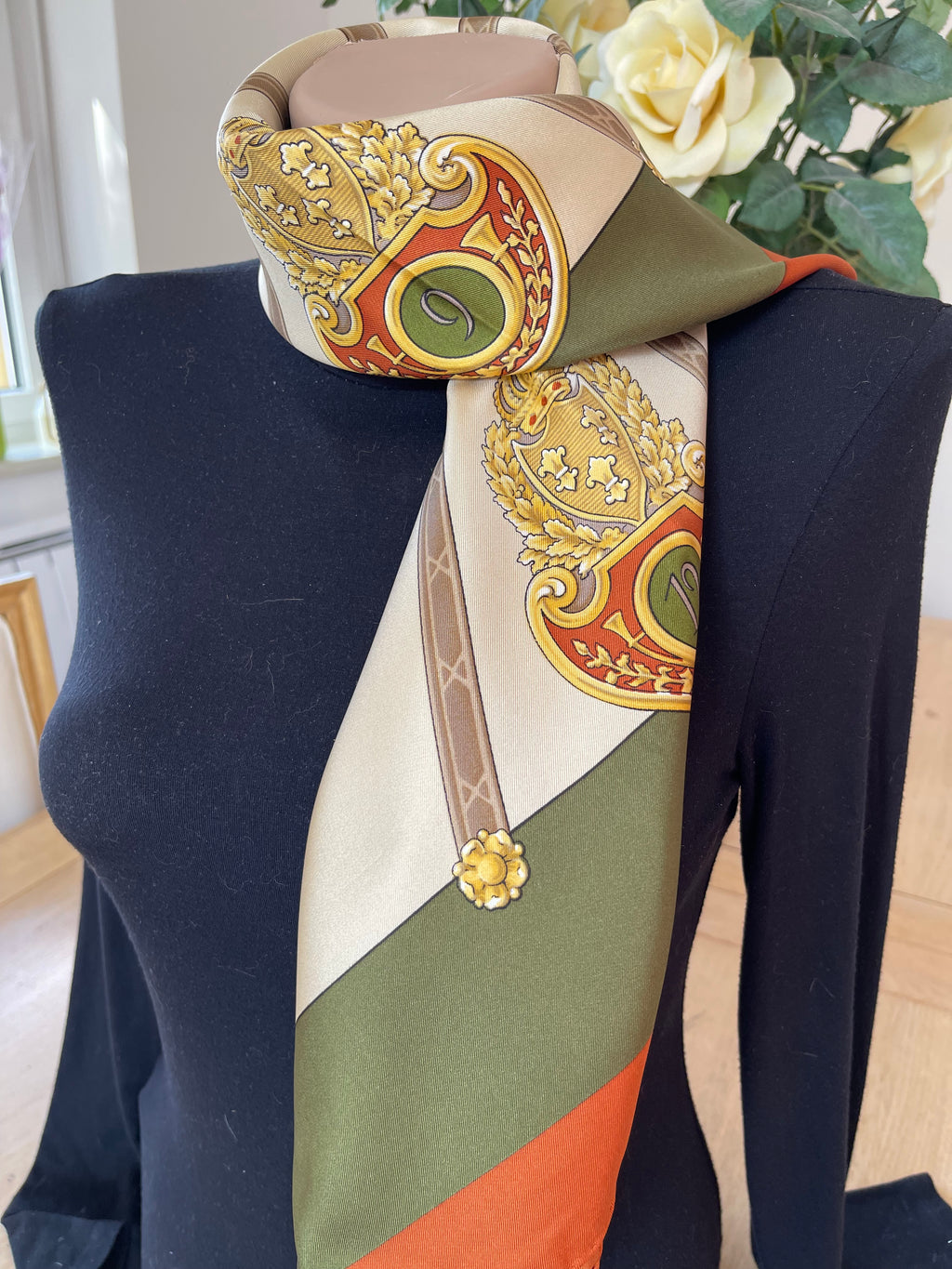 Daniel La Foret foulard scarf schal sjaal seide soie silk