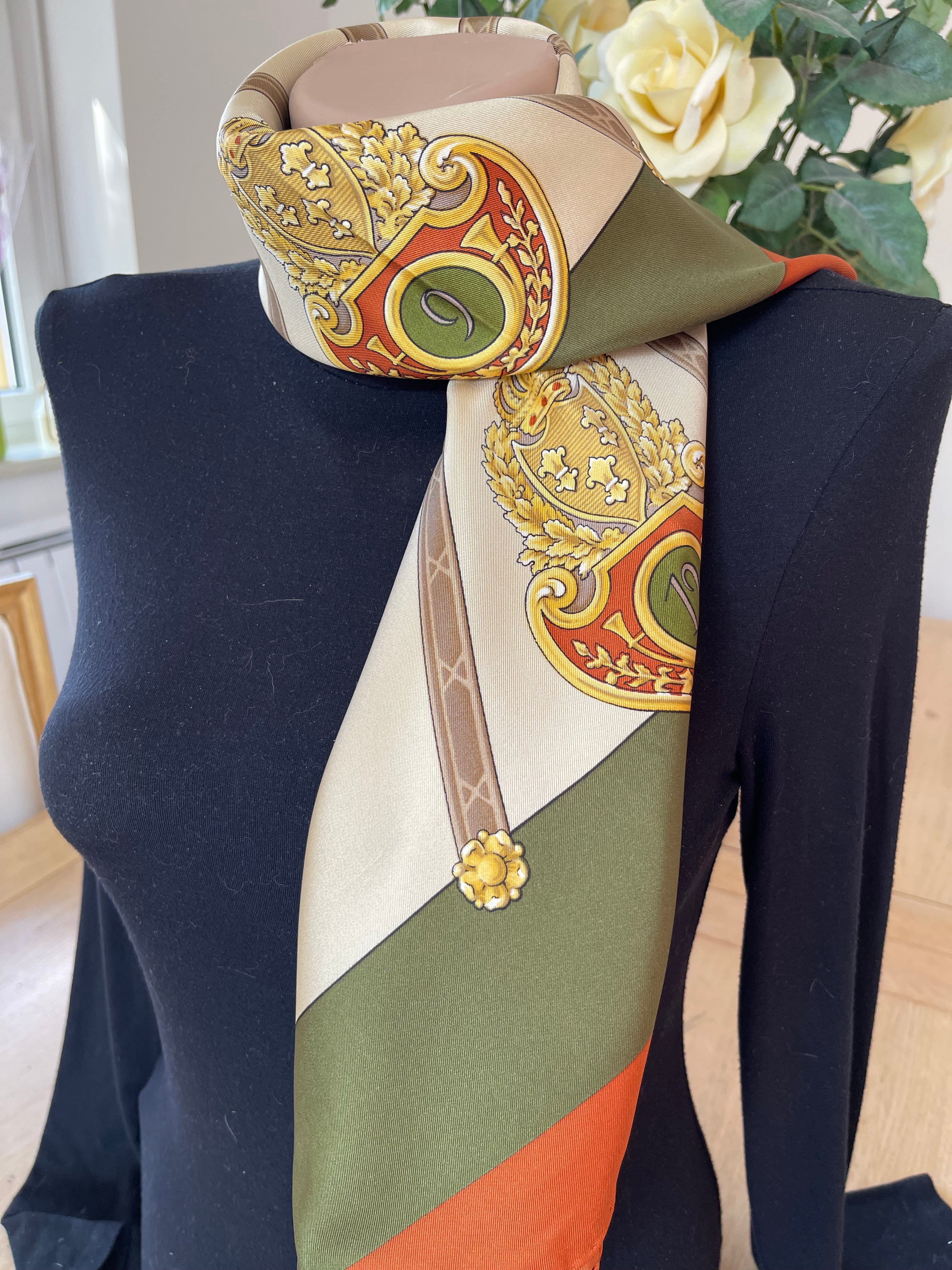Daniel La Foret foulard scarf schal sjaal seide soie silk