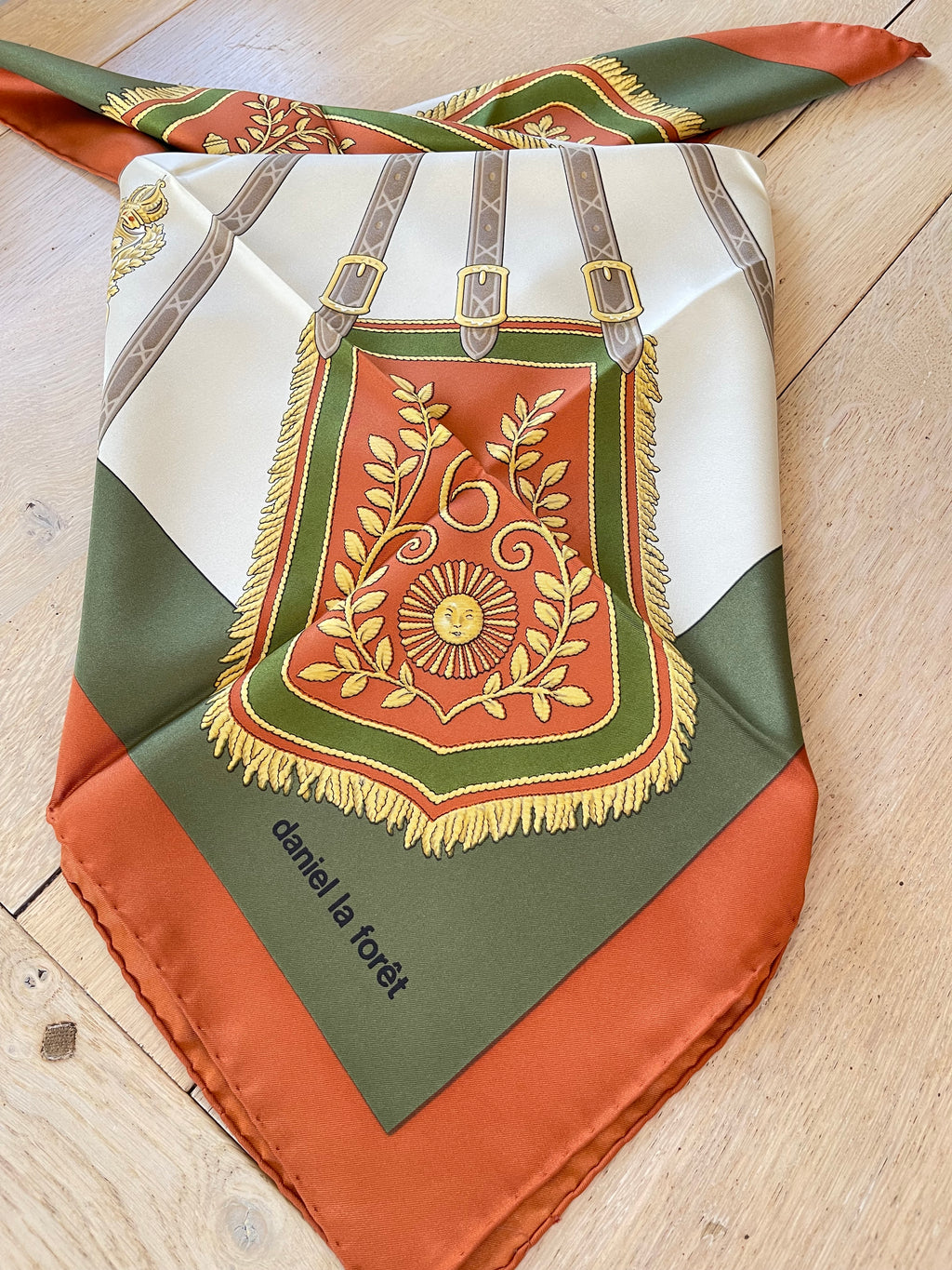 Daniel La Foret foulard scarf schal sjaal seide soie silk