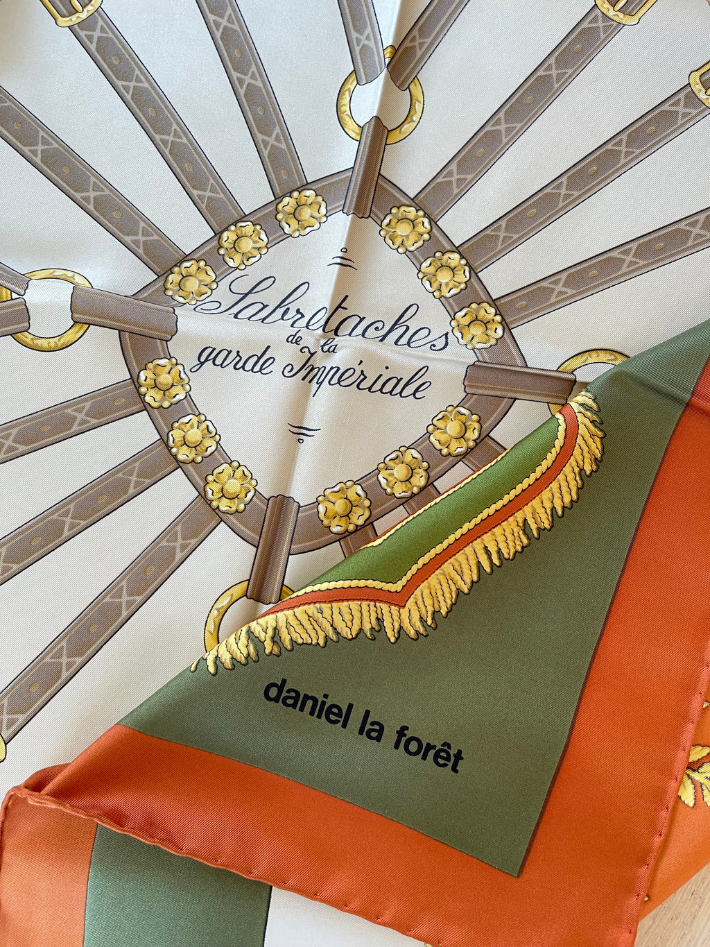 Daniel La Foret foulard scarf schal sjaal seide soie silk