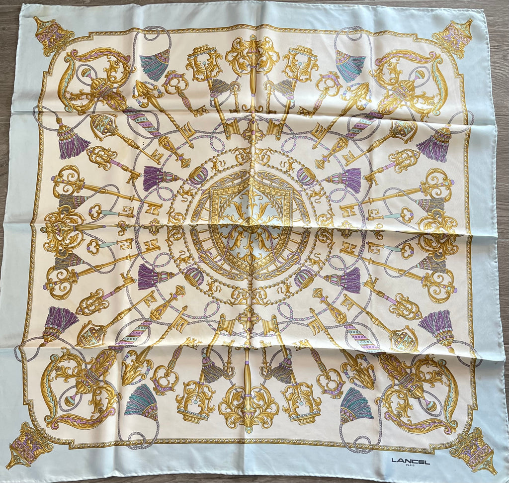 Lancel foulard carré schal sjaal seide soie silk