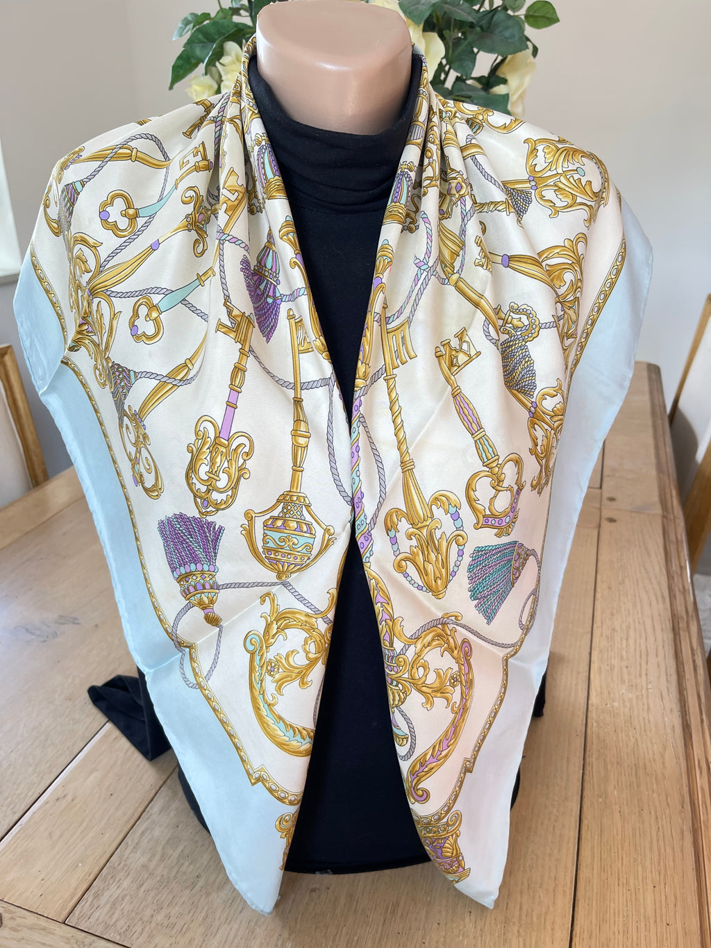 Lancel foulard carré schal sjaal seide soie silk