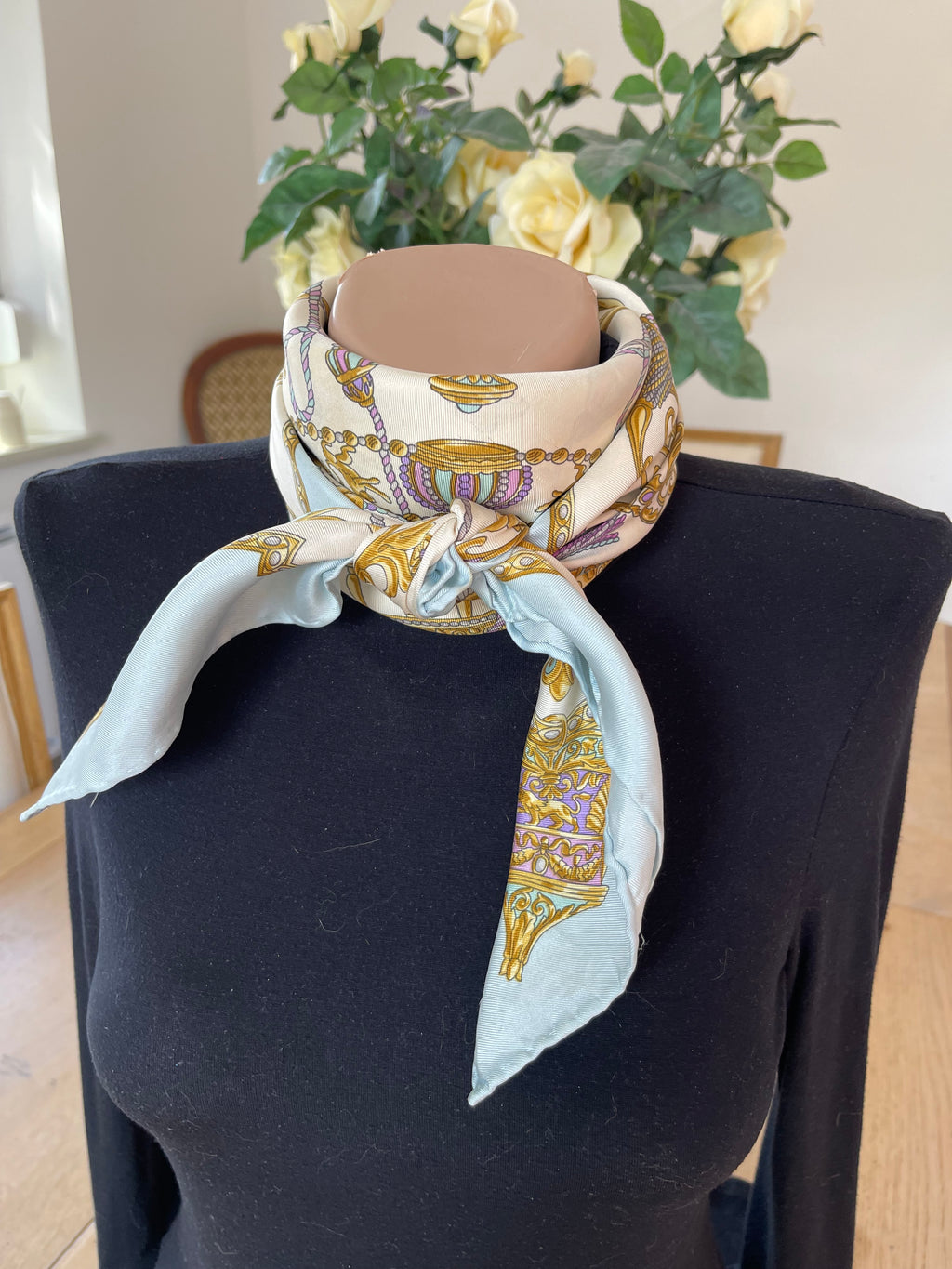 Lancel foulard carré schal sjaal seide soie silk