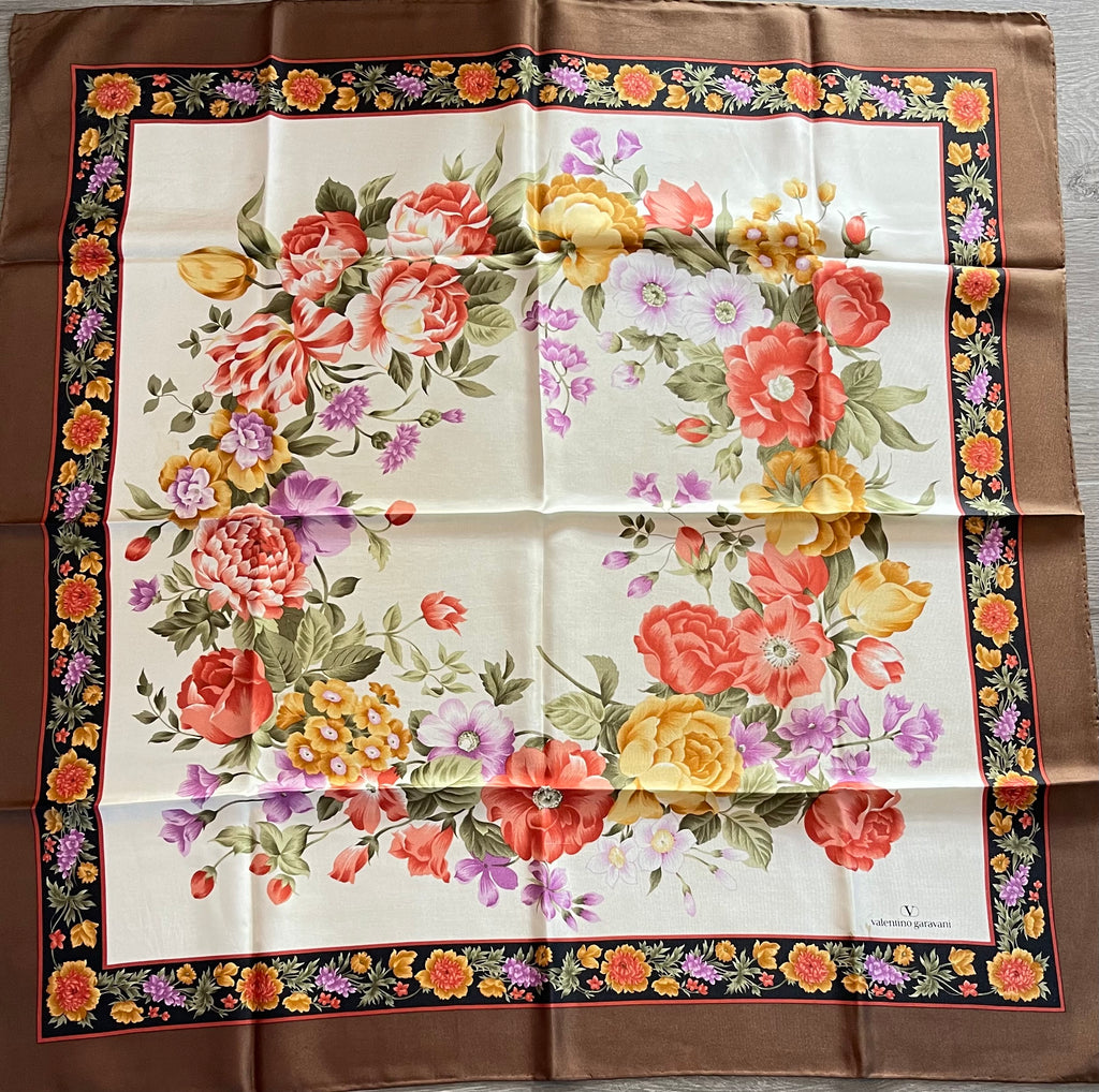 Valentino Garavani carré scarf schal sjaal seide silk soie