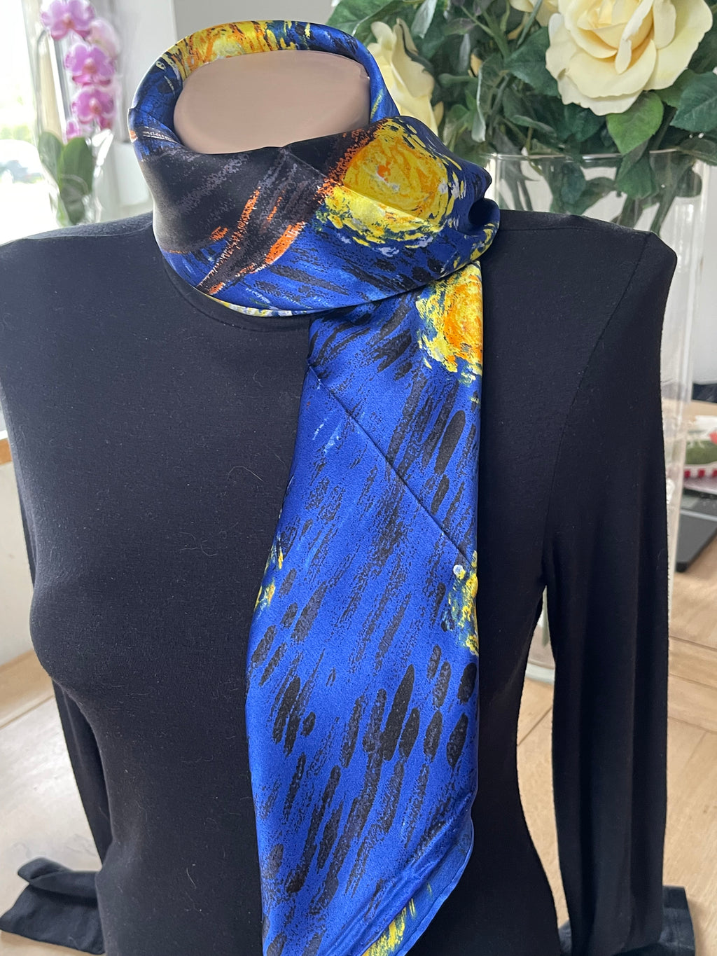 foulard carré Van Googh Pree scarf schal sjaal seide silk soie