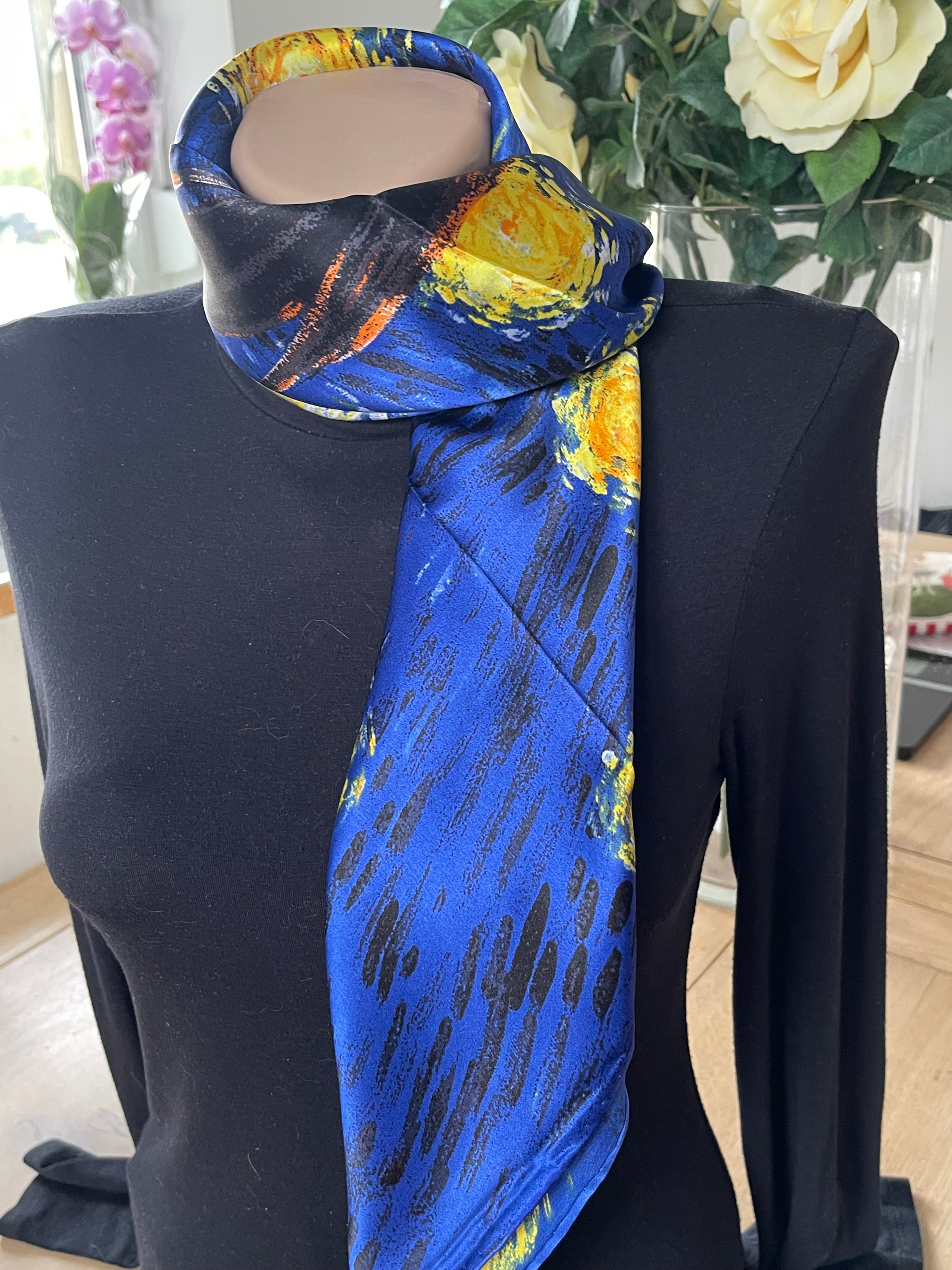 foulard carré Van Googh Pree scarf schal sjaal seide silk soie