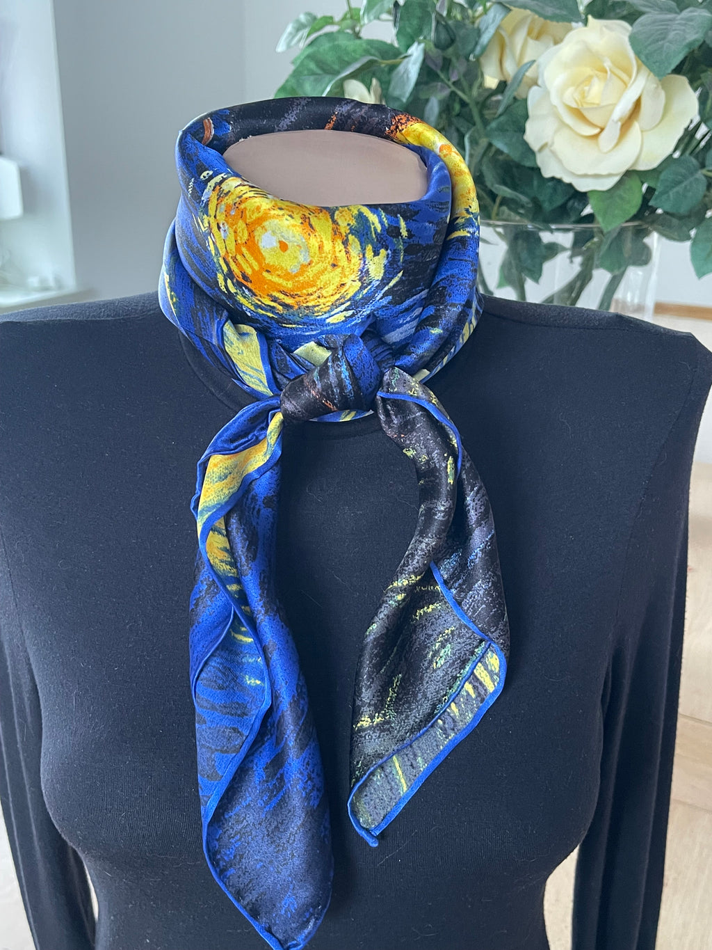 foulard carré Van Googh Pree scarf schal sjaal seide silk soie
