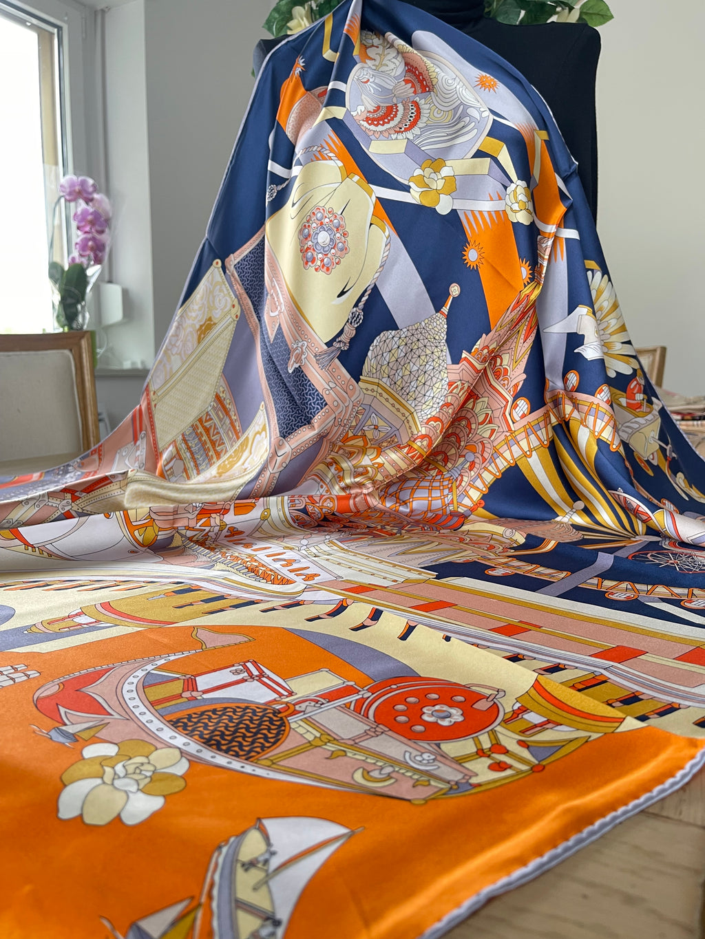 foulard en soie silk scarf schal sjaal seide silk soie