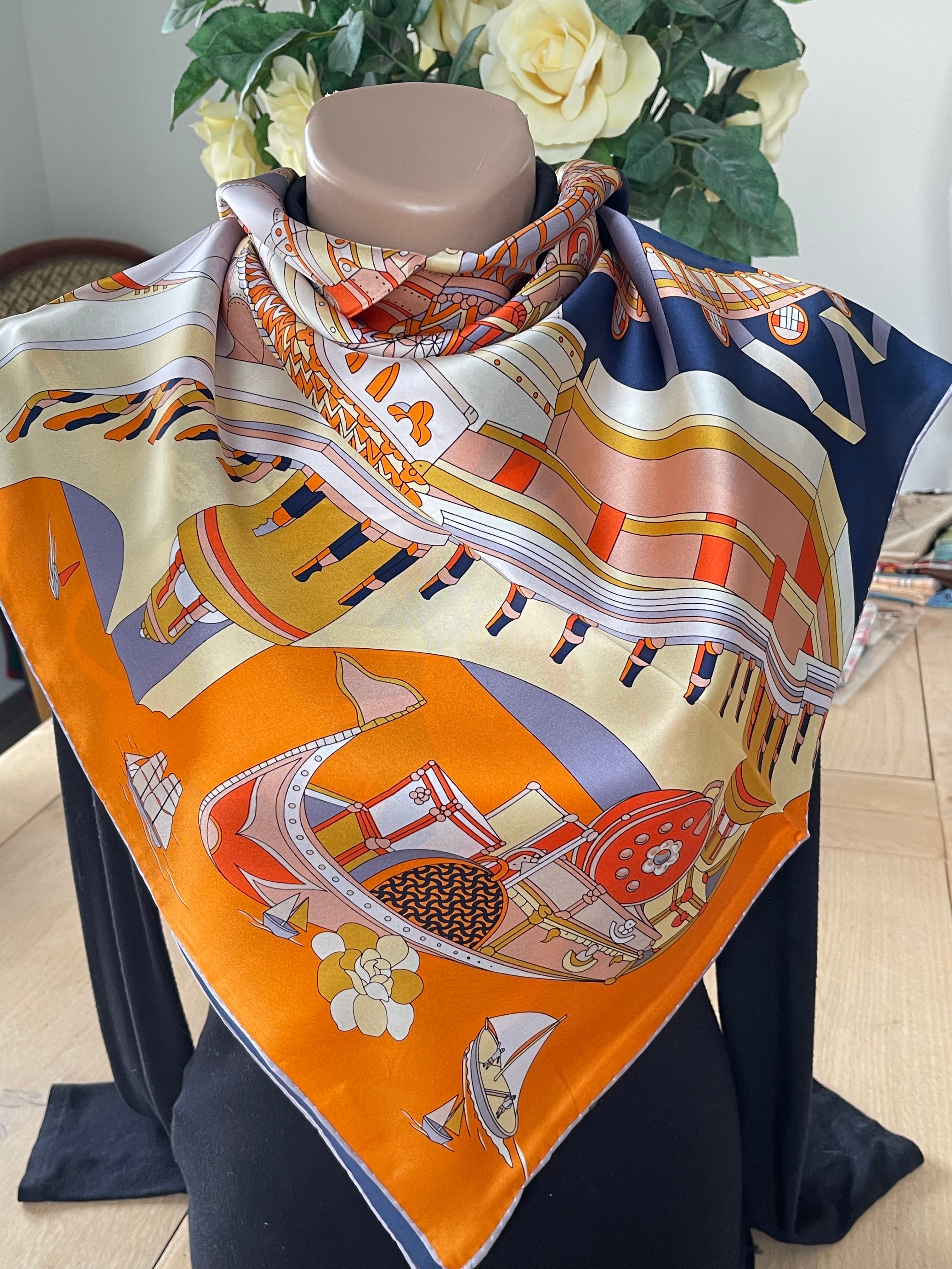 foulard en soie silk scarf schal sjaal seide silk soie