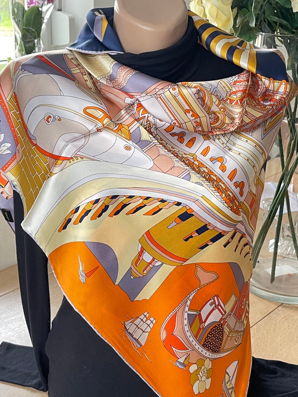 foulard en soie silk scarf schal sjaal seide silk soie