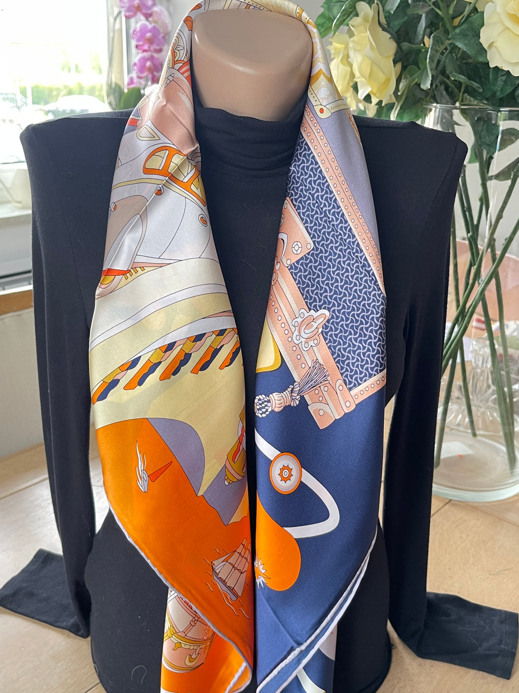 foulard en soie silk scarf schal sjaal seide silk soie