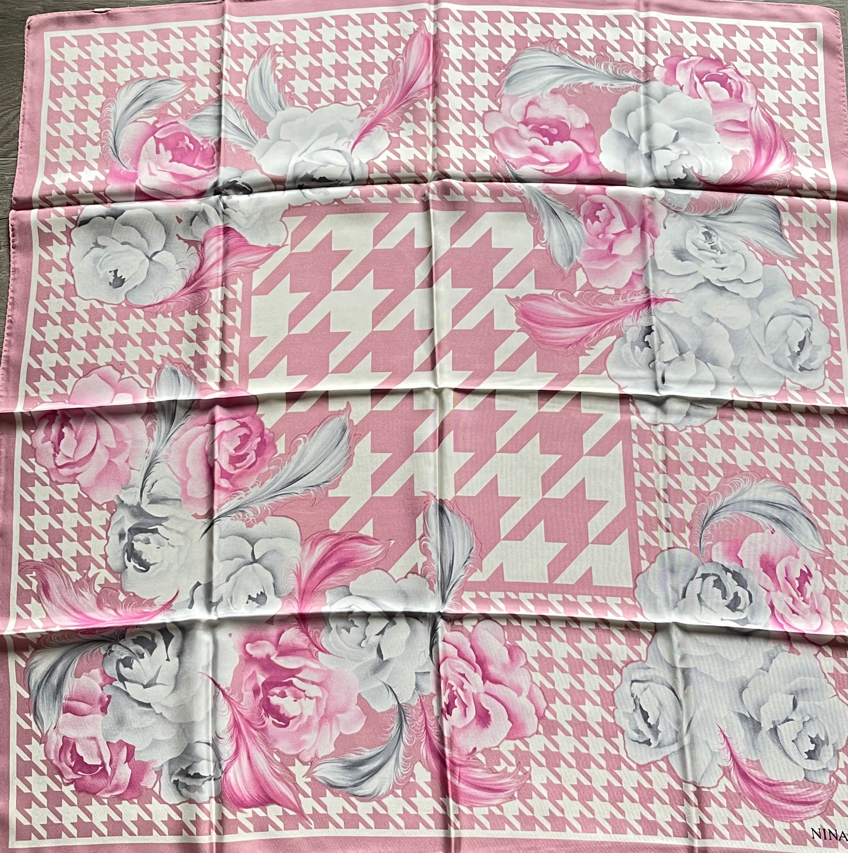 NINA RICCI carré schal foulard sjaal seide silk soie