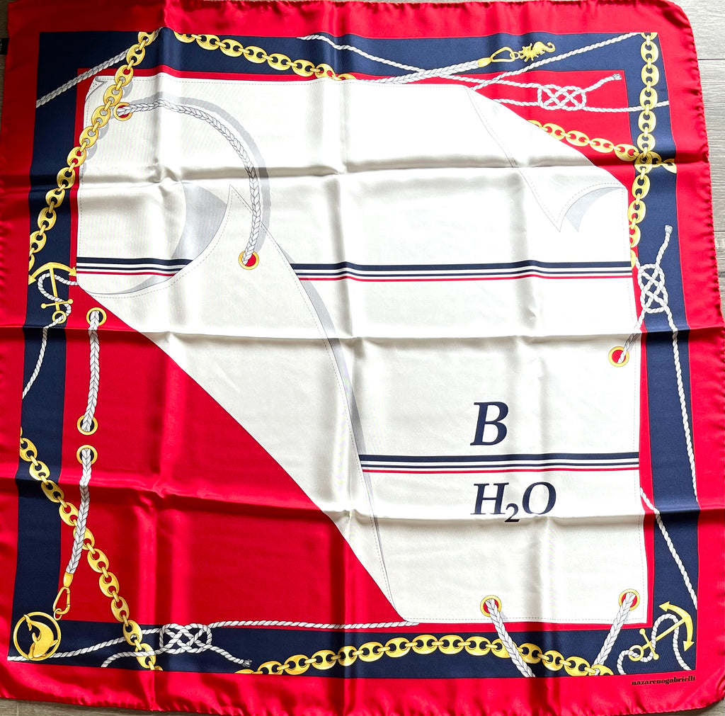 NAZARENO GABRIELLI foulard carré scarf schal sjaal seide soie silk